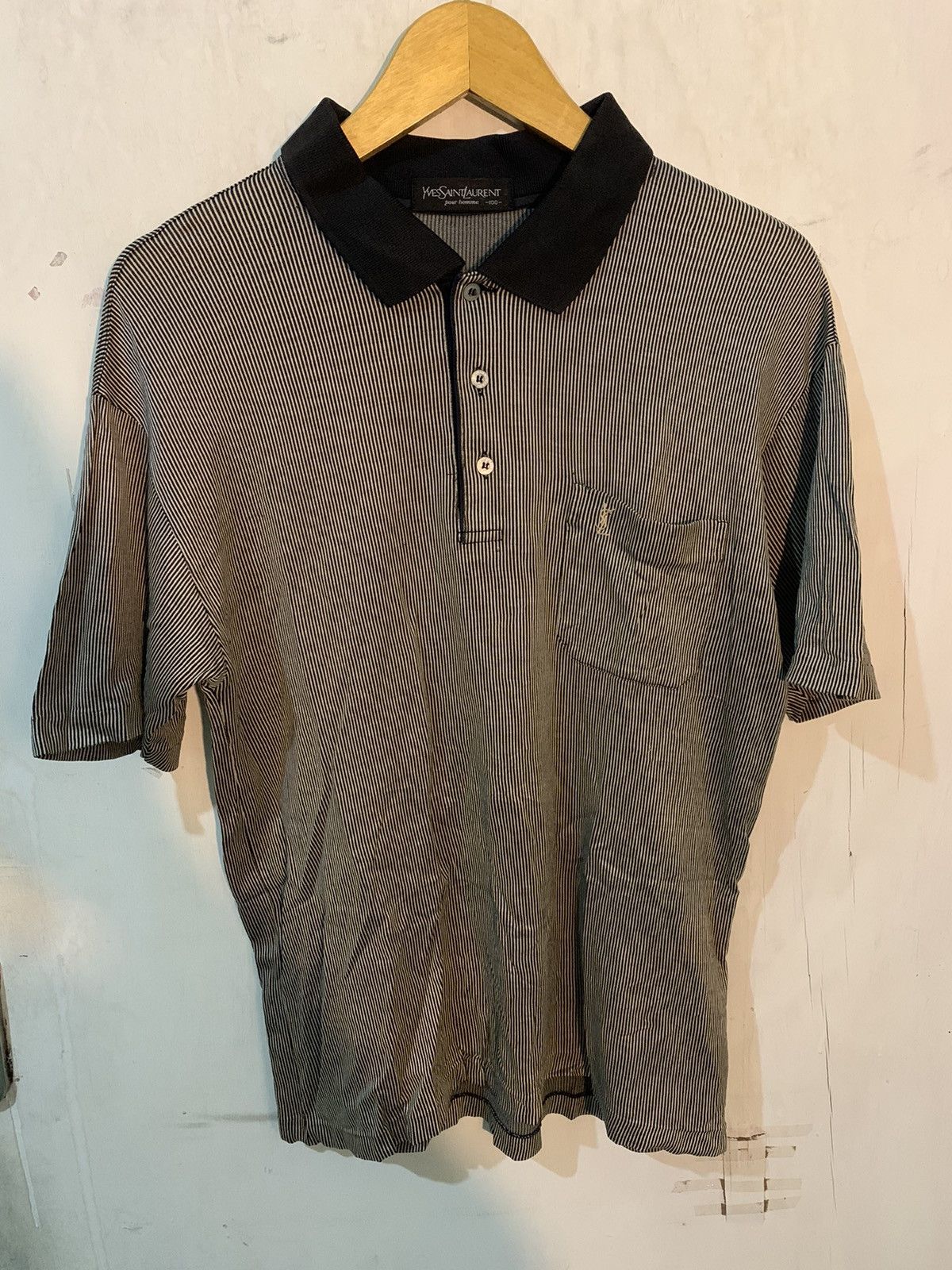 Yves Saint Laurent Vintage Yves Saint Laurent striped pocket Size US L / EU 52-54 / 3 - 1 Thumbnail