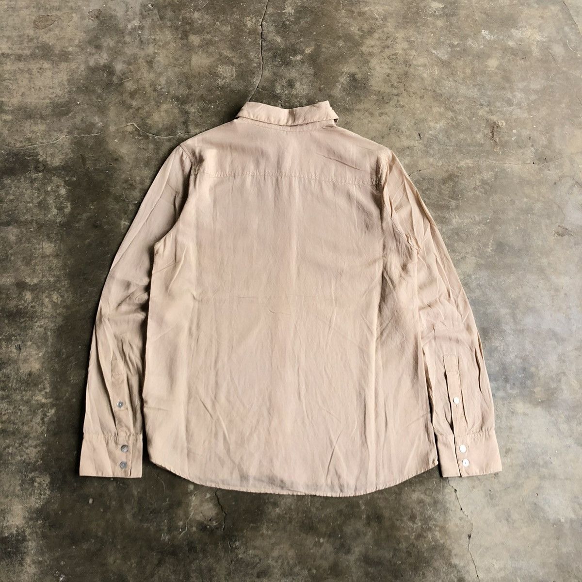 2000s GOA Soft Light Weight Shirt Button Up Beige Lgb