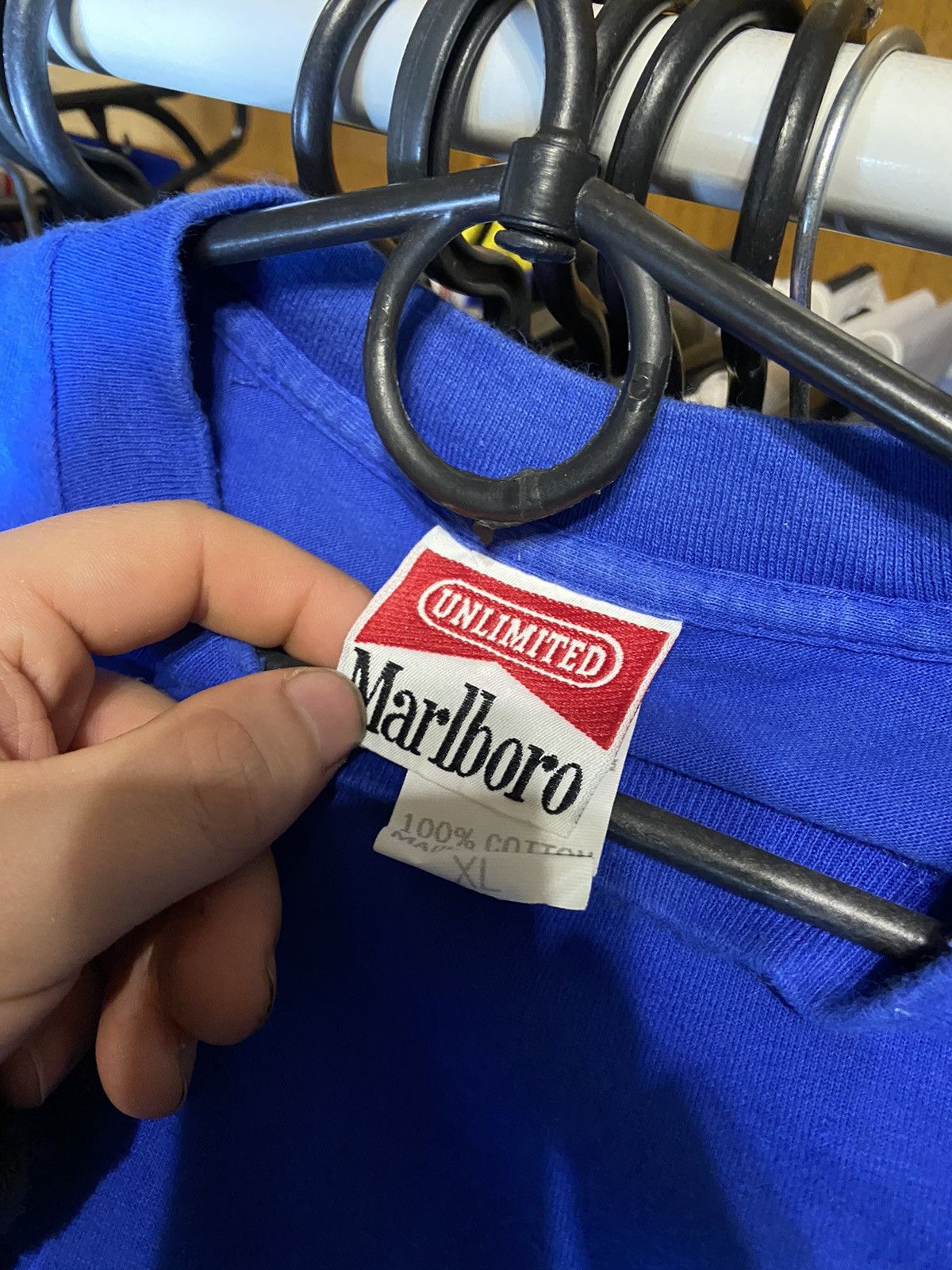 Band Tees × Marlboro × Vintage MARLBORO UNLIMITED VINTAGE 90s PROMO BOX LOGO T-SHIRT Size US XL / EU 56 / 4 - 6 Thumbnail