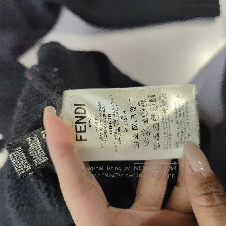 Fendi Fendi Black logo sweater, autumn and winter long-sleeve cr Size US S / EU 44-46 / 1 - 4 Thumbnail
