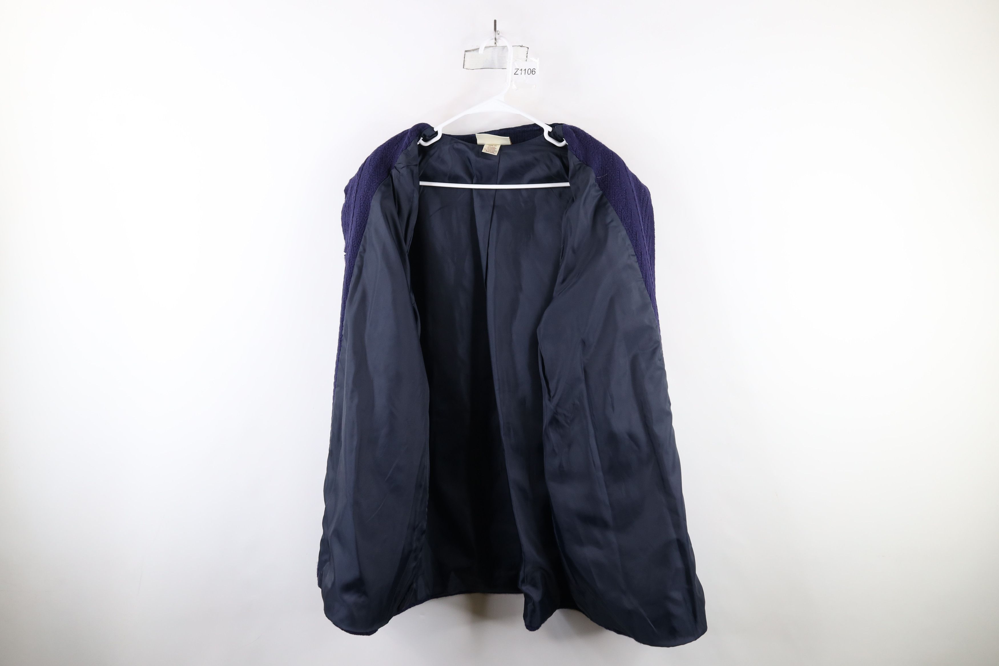 Vintage Vintage 90s Cable Knit Wool Cashmere Alpaca Jacket Blue Size XL / US 12-14 / IT 48-50 - 10 Thumbnail