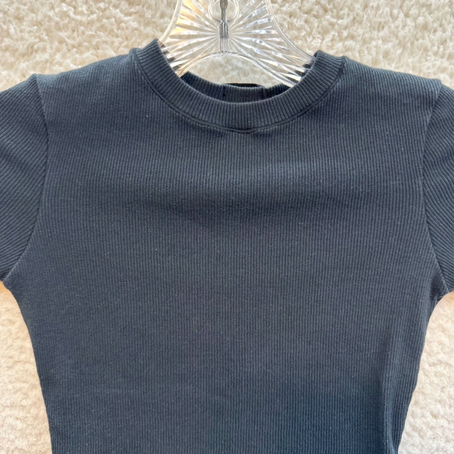 SKIMS VINTAGE Skims Cotton Rib T-Shirt XS Black Minimalist Basic Classic Size XS / US 0-2 / IT 36-38 - 3 Thumbnail