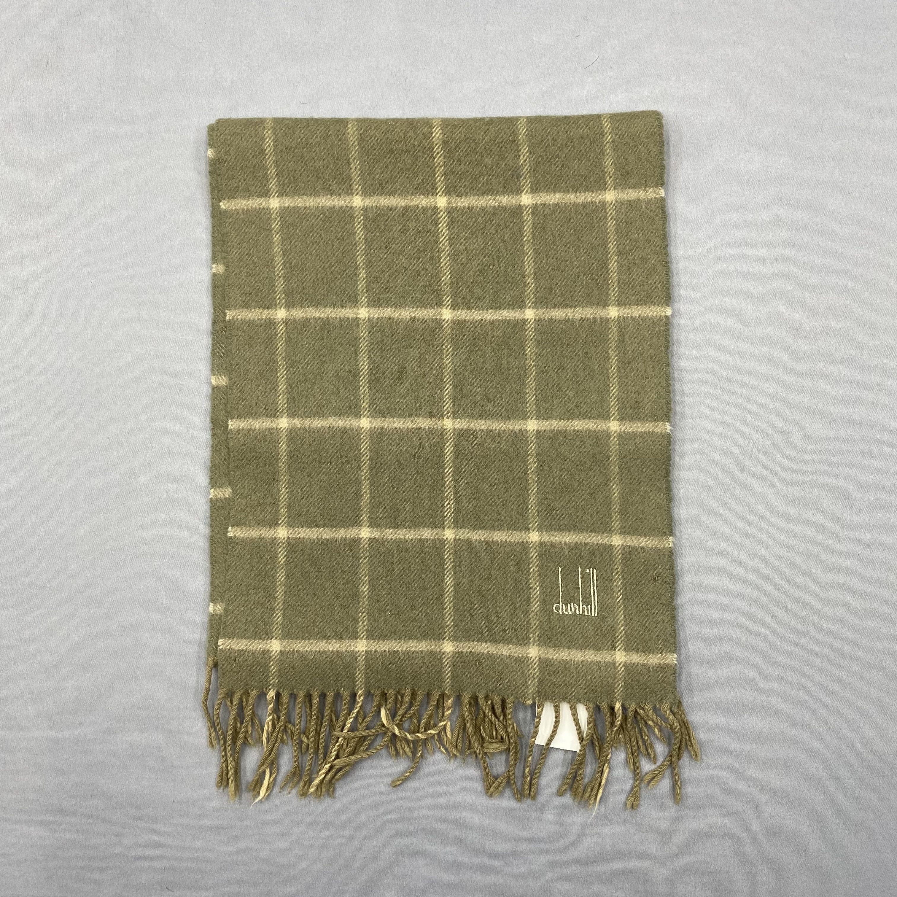 Japanese Brand Vintage Dunhill Scarf Muffler Wool Cashmere Scarves Size ONE SIZE - 2 Thumbnail
