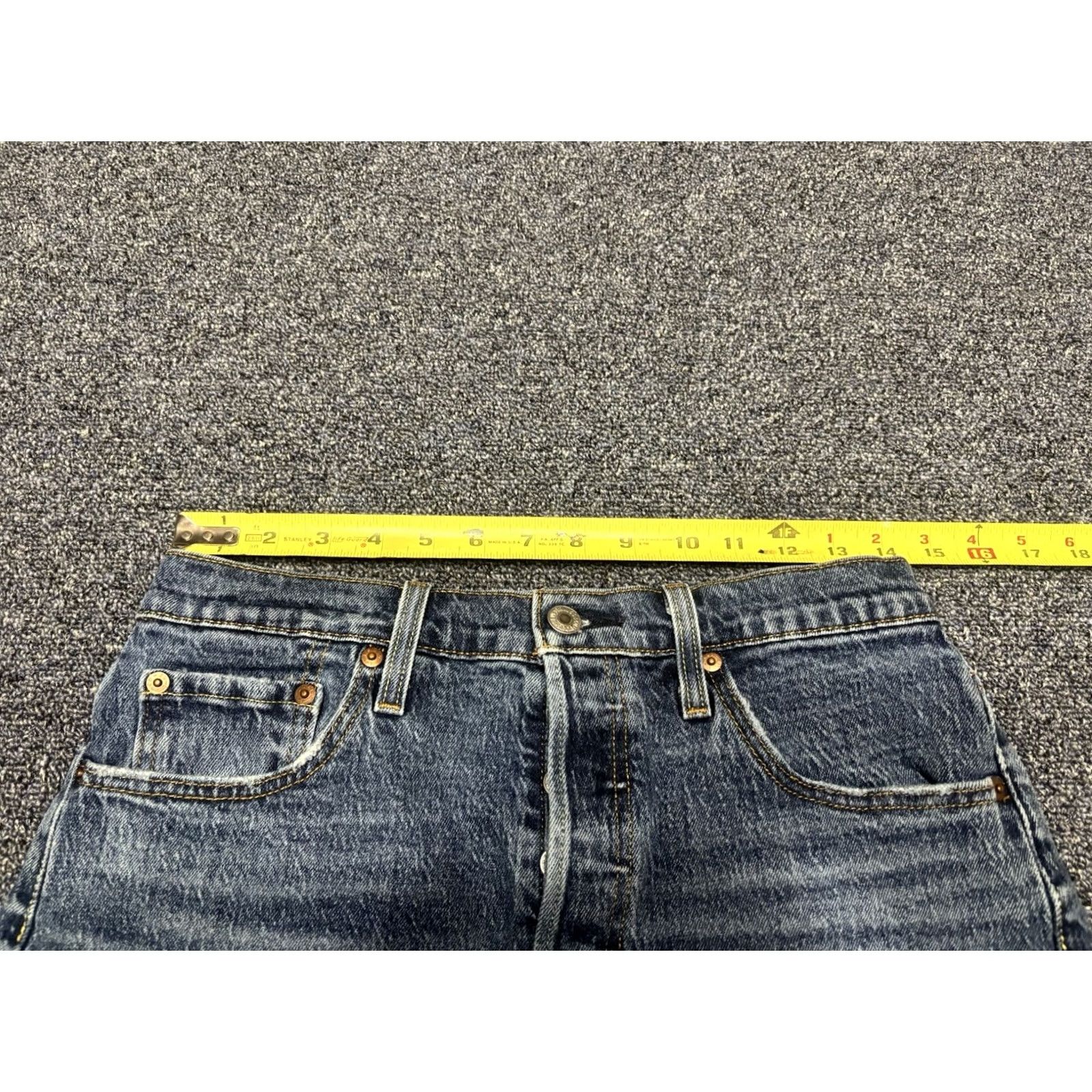 Levi's Womens Levi 501 Denim Shorts 29 Medium Wash High-rise Button Up 5-Pocket Design Length 3 in Size 29" - 3 Thumbnail