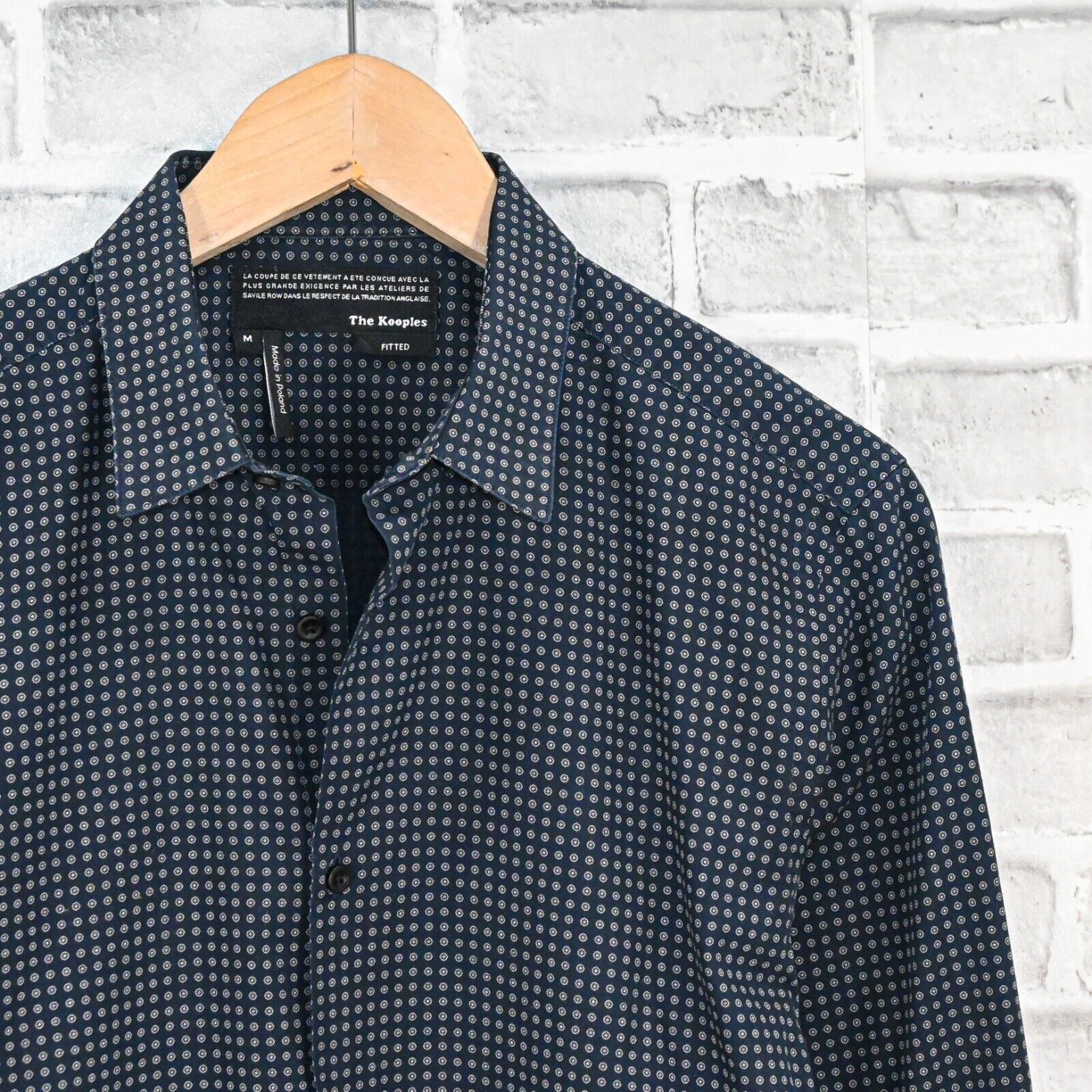 The Kooples The Kooples Fitted Button up Shirt in Blue circle dot print Size US M / EU 48-50 / 2 - 2 Thumbnail