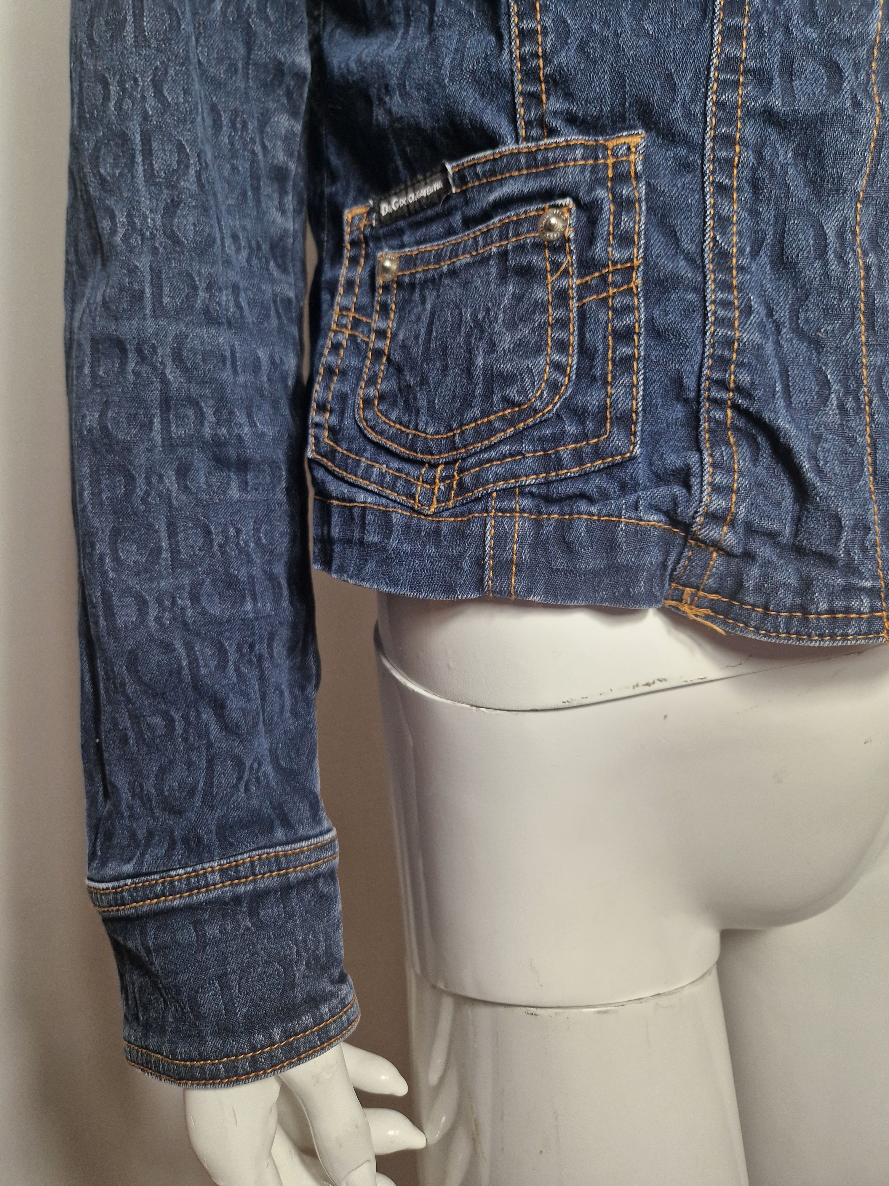 Dolce & Gabbana Dolce & Gabbana vintage monogram denim blazer jacket Size L / US 10 / IT 46 - 13 Thumbnail