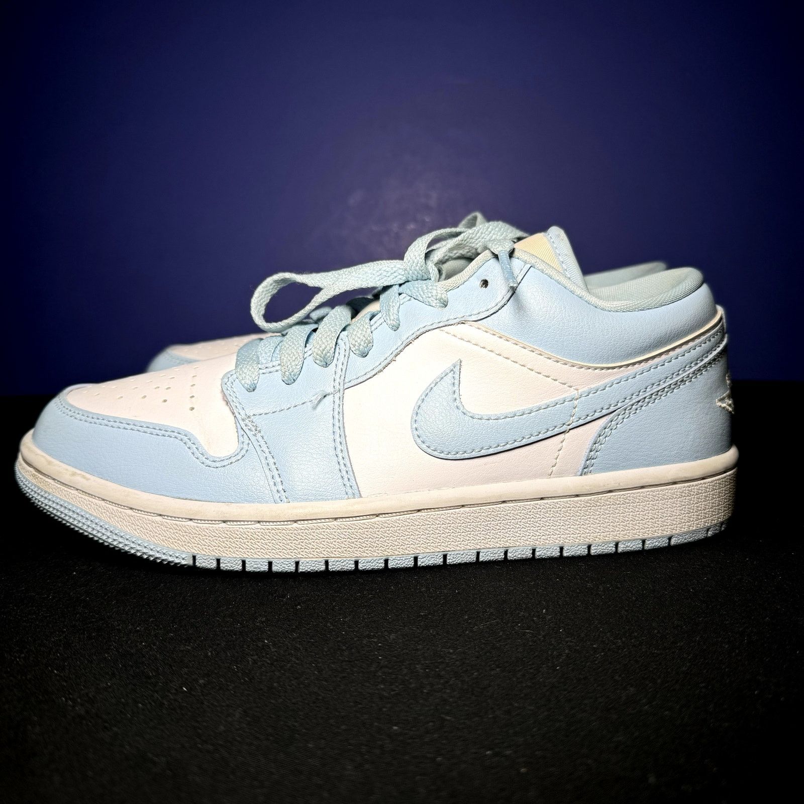 Jordan Brand × Nike Wmns Nike Air Jordan 1 Low Ice Blue Women's Shoes - Size 7.5 Size US 7.5 / IT 37.5 - 8 Thumbnail