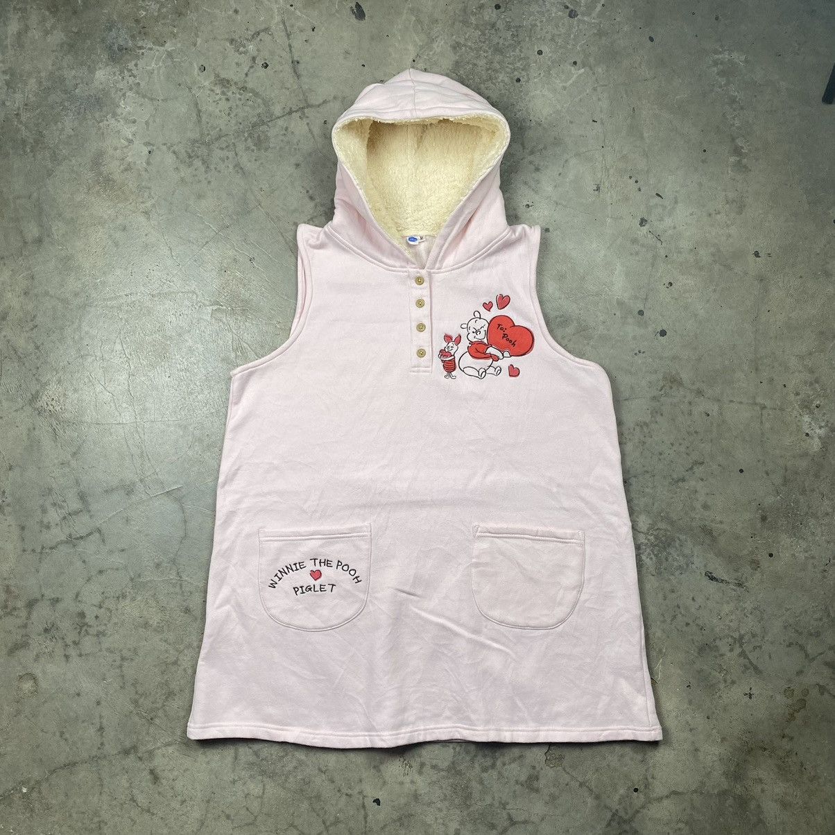 Cartoon Network × Disney y2k Disney Pooh Sleeveless Dress Fur Hoodie Size M / US 6-8 / IT 42-44 - 1 Thumbnail
