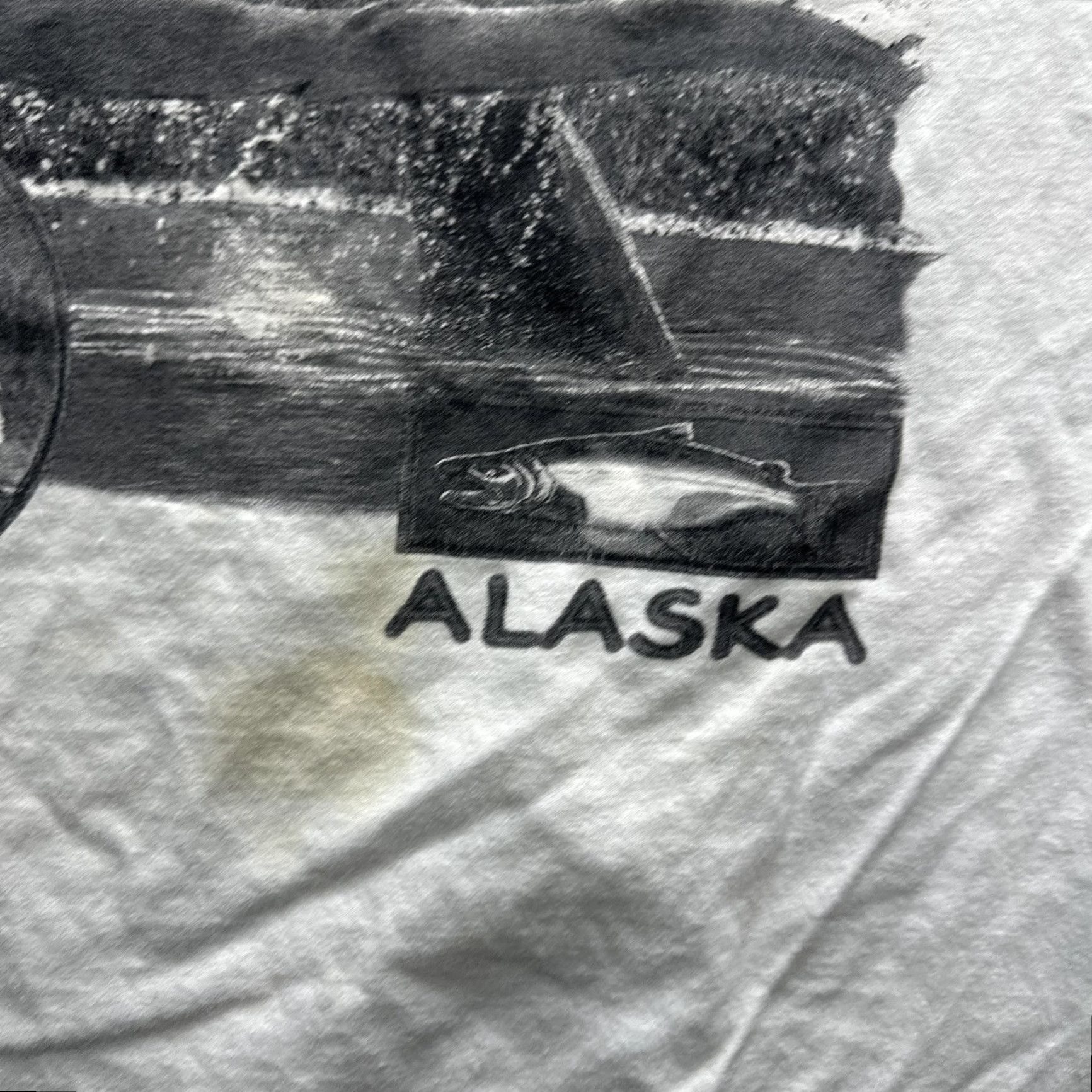 Vintage VINTAGE Alaska Shirt Mens XL White Graphic Wildlife Bear Whale Salmon y2k SS Size US XL / EU 56 / 4 - 6 Thumbnail