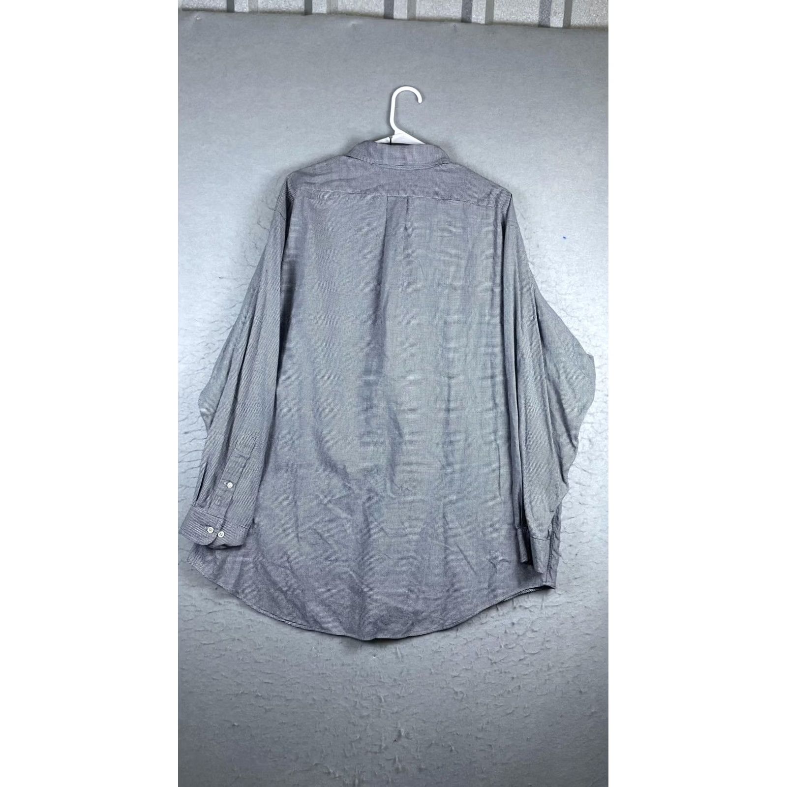 Ralph Lauren Ralph Lauren Yarmouth Shirt Mens 17.5 34/35 Gray Houndstooth Long Sleeve Size US XXL / EU 58 / 5 - 6 Thumbnail