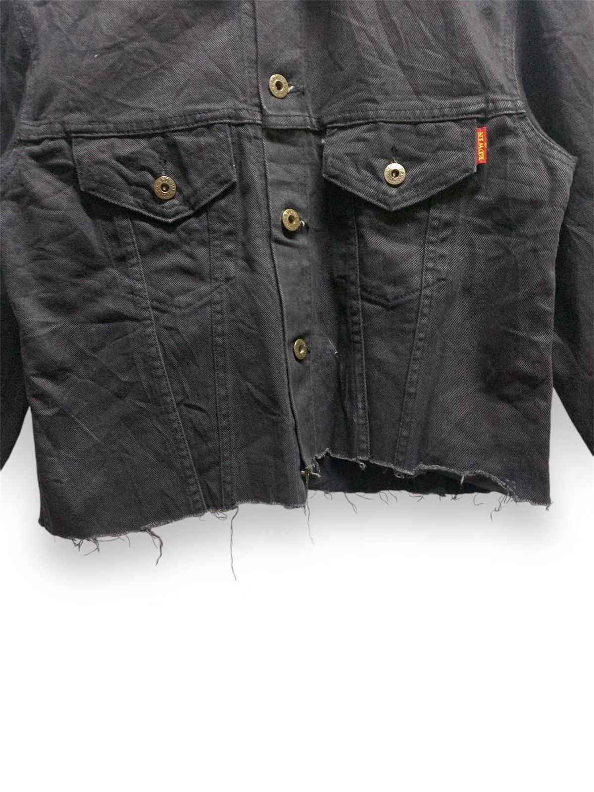 Edwin Vintage 90s EDWIN Denim Jakcet Black Size US M / EU 48-50 / 2 - 5 Thumbnail