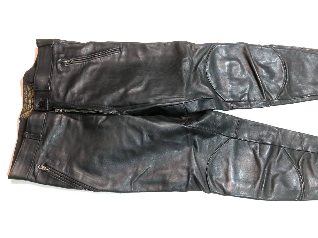 Vintage Erdmann Vintage Rare Moto Biker Leather Pants Size US 32 / EU 48 - 5 Thumbnail