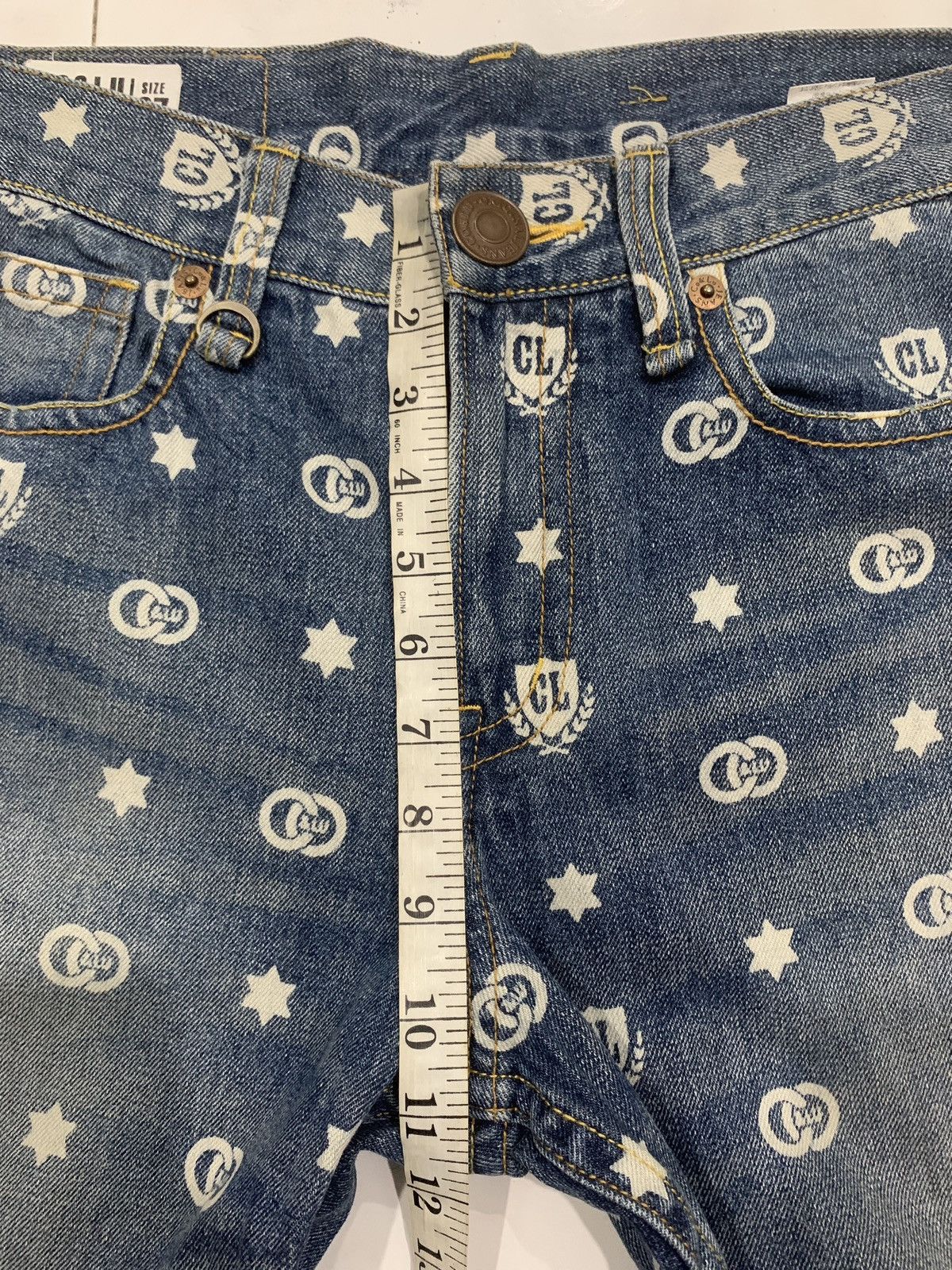 Japanese Brand Co&Lu Multi Logo All Over Print Jeans Size US 31 - 15 Thumbnail