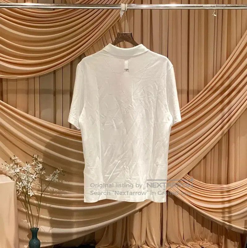 Fendi Fendi Women's White Cotton Polo Shirt . Size M / US 6-8 / IT 42-44 - 2 Thumbnail