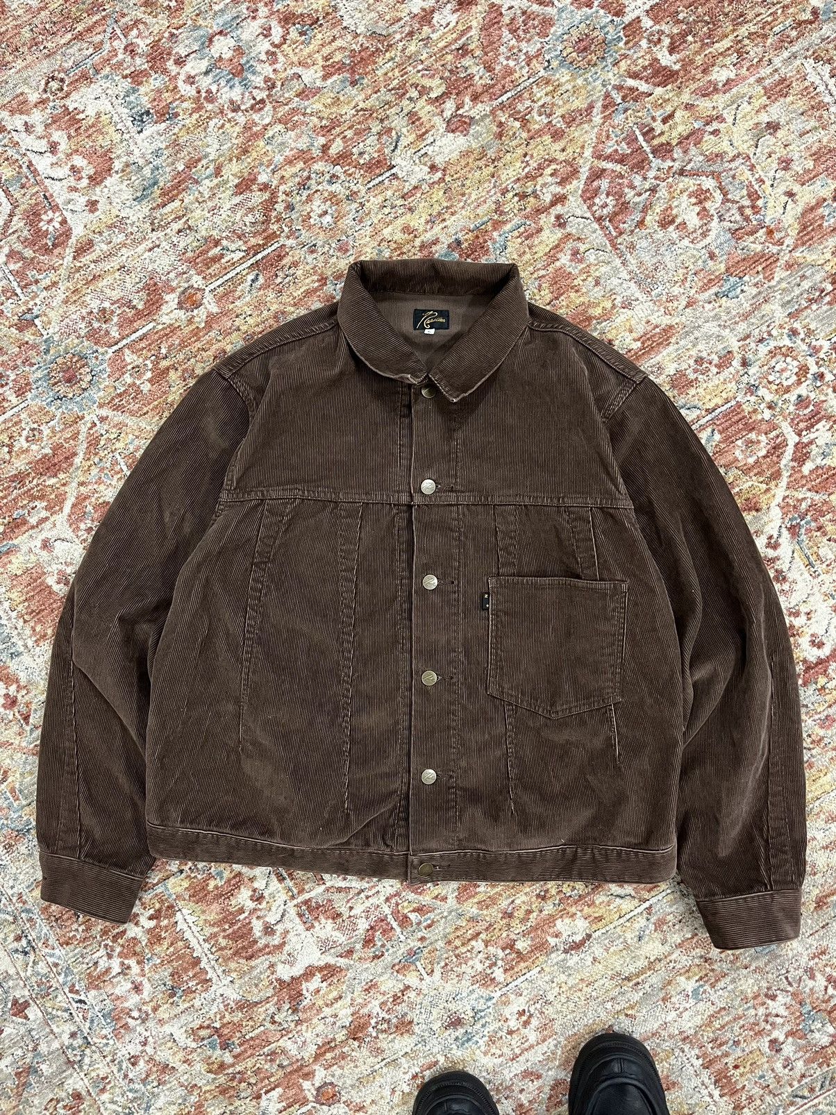 image of Needles Brown Darts Jacket in Mocha, Men's (Size Large)