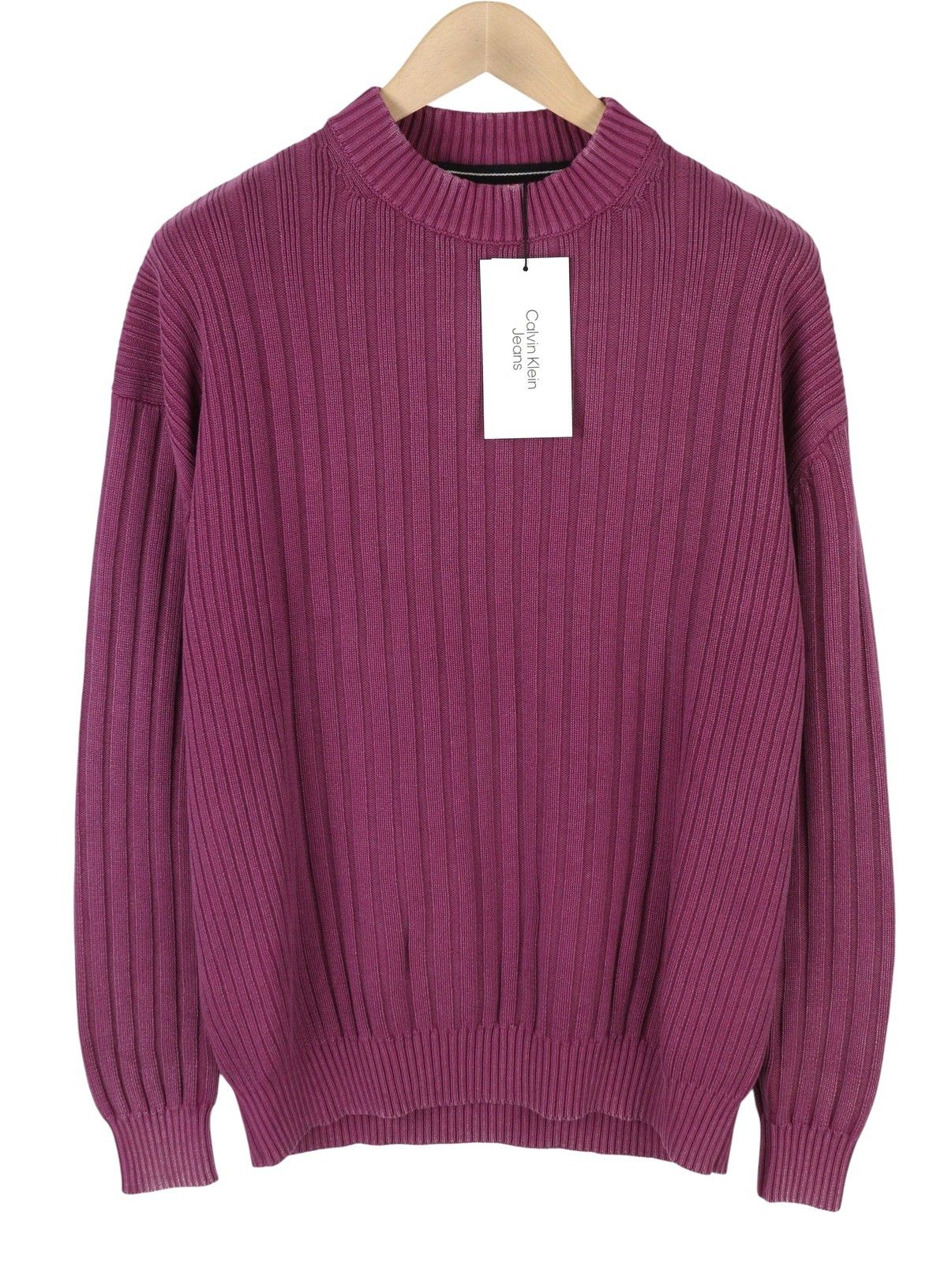Calvin Klein S Purple Faded Mock Neck Stretch Pullover 87433 Size US S / EU 44-46 / 1 - 1 Thumbnail
