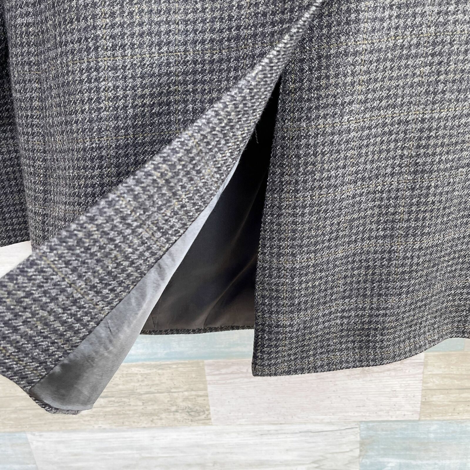 Other Jos A Bank Wool Tweed Sport Coat Gray Glen Check Mens 39R Size 38R - 7 Thumbnail