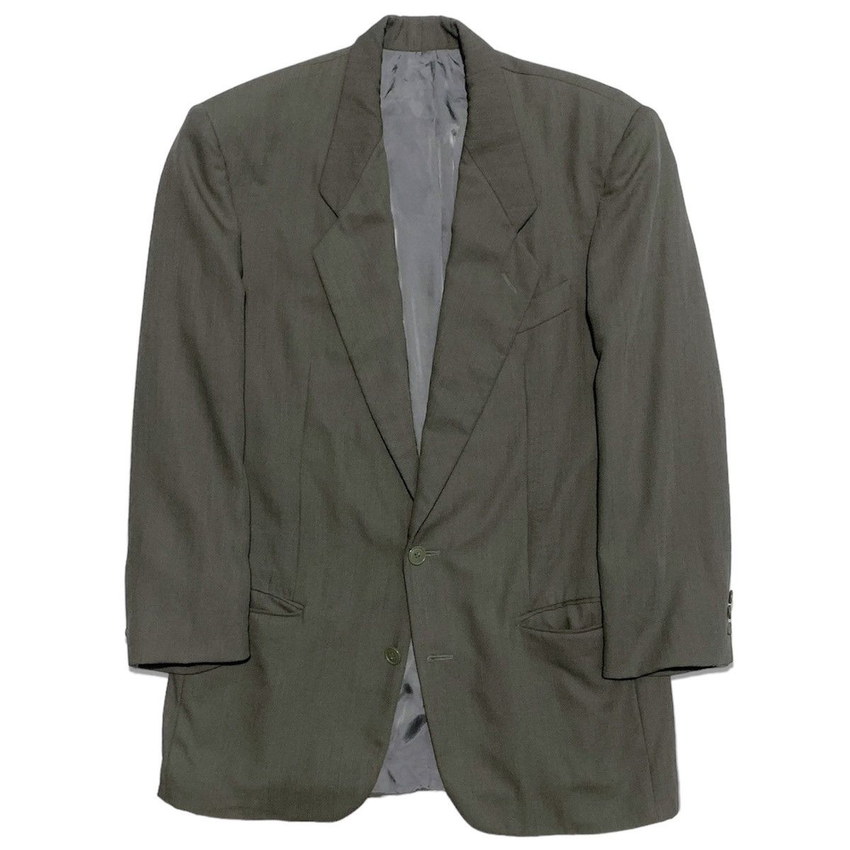 Giorgio Armani 1980s Moss Green Wool Blazer