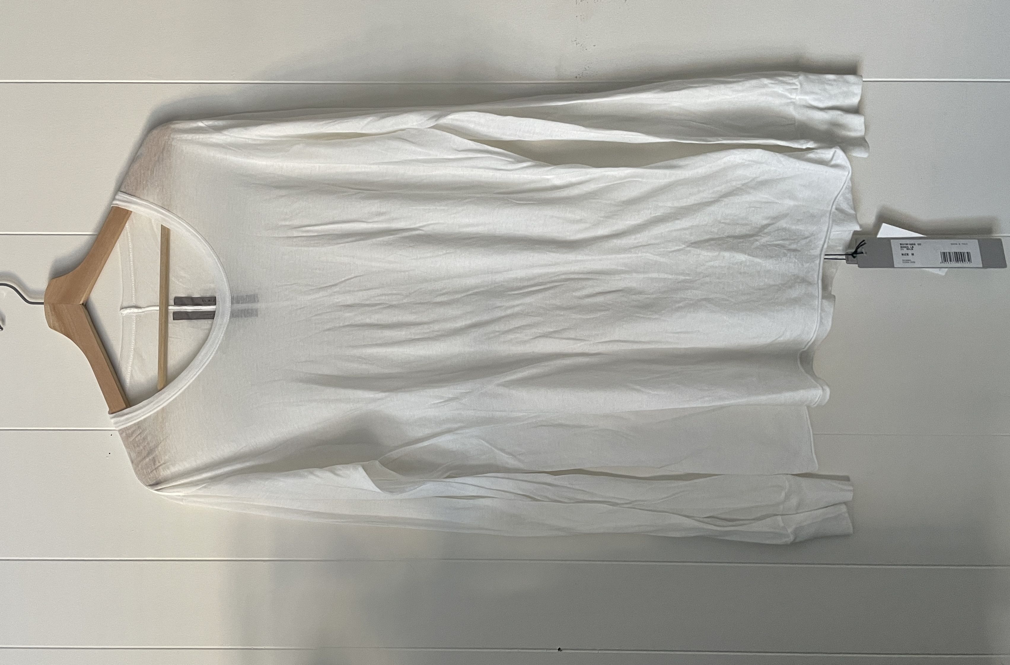 image of Rick Owens Fw 19 Larry Milk Sheer Long Sleeve, Men's (Size Medium)