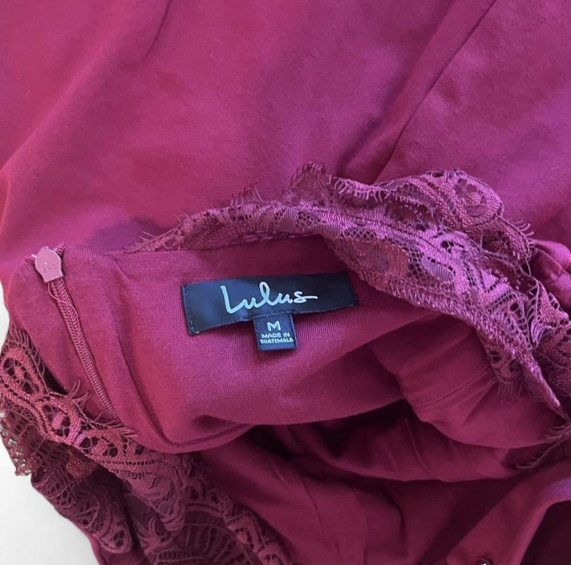 Lulus Lulus Burgundy Lace Halter Skater Dress – Women’s M Size M / US 6-8 / IT 42-44 - 5 Thumbnail