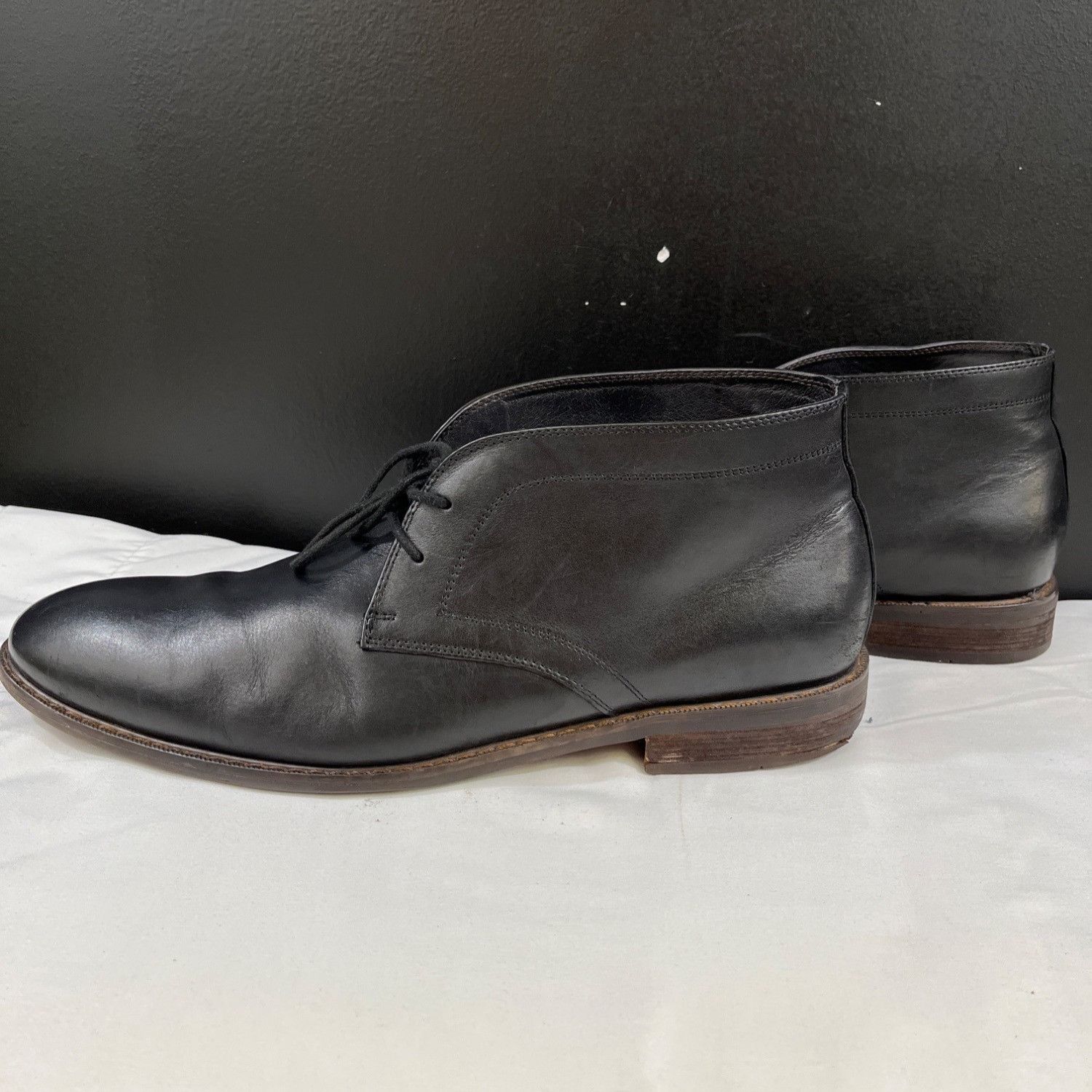 Other Moretti Black Label Glen Men's Black Leather Oxfords Size 12 Size US 12 / EU 45 - 5 Thumbnail