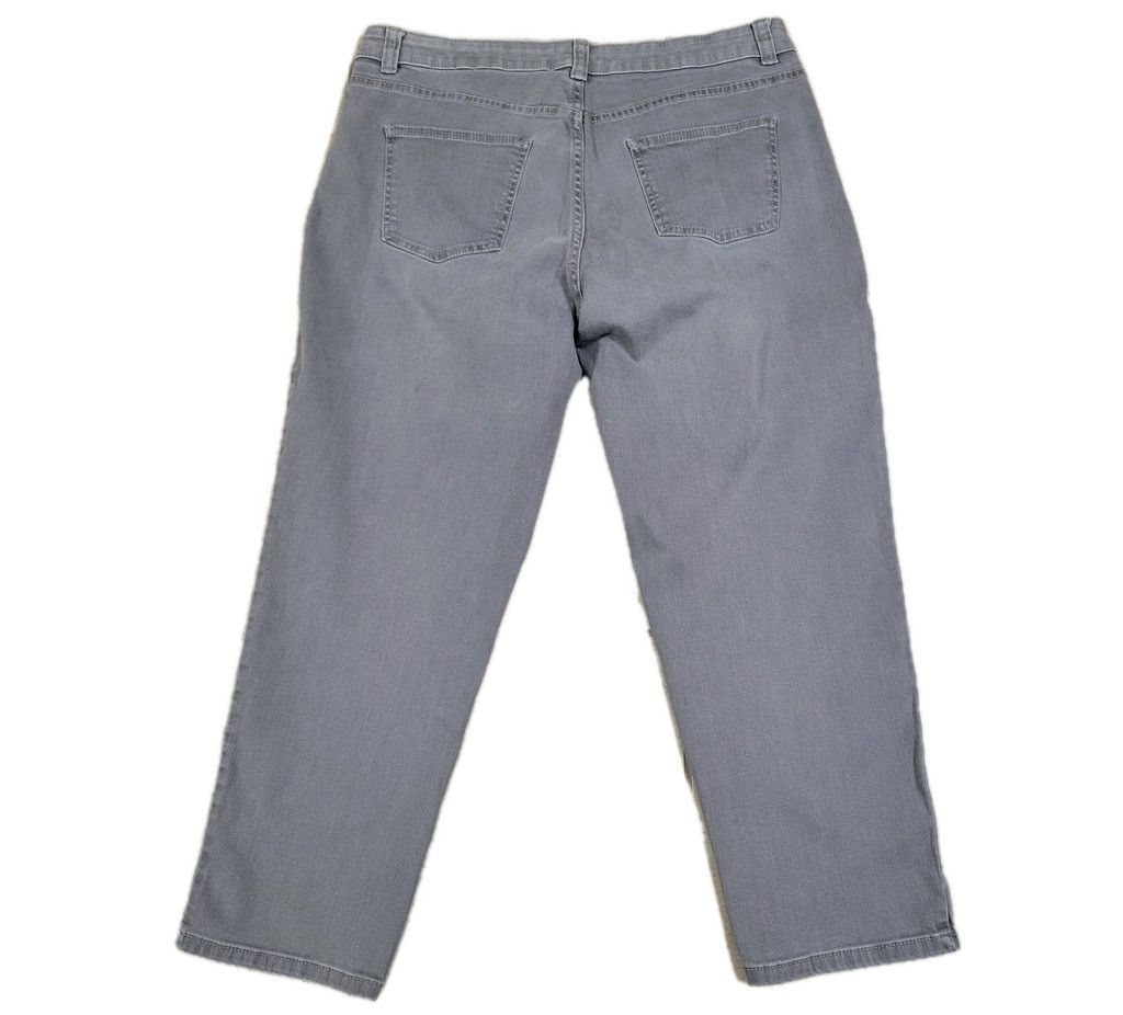 Talbots Talbots Simply Flattering 5 Pockets Gray Capri Jeans 14P Size 36" / US 14 / IT 50 - 6 Thumbnail