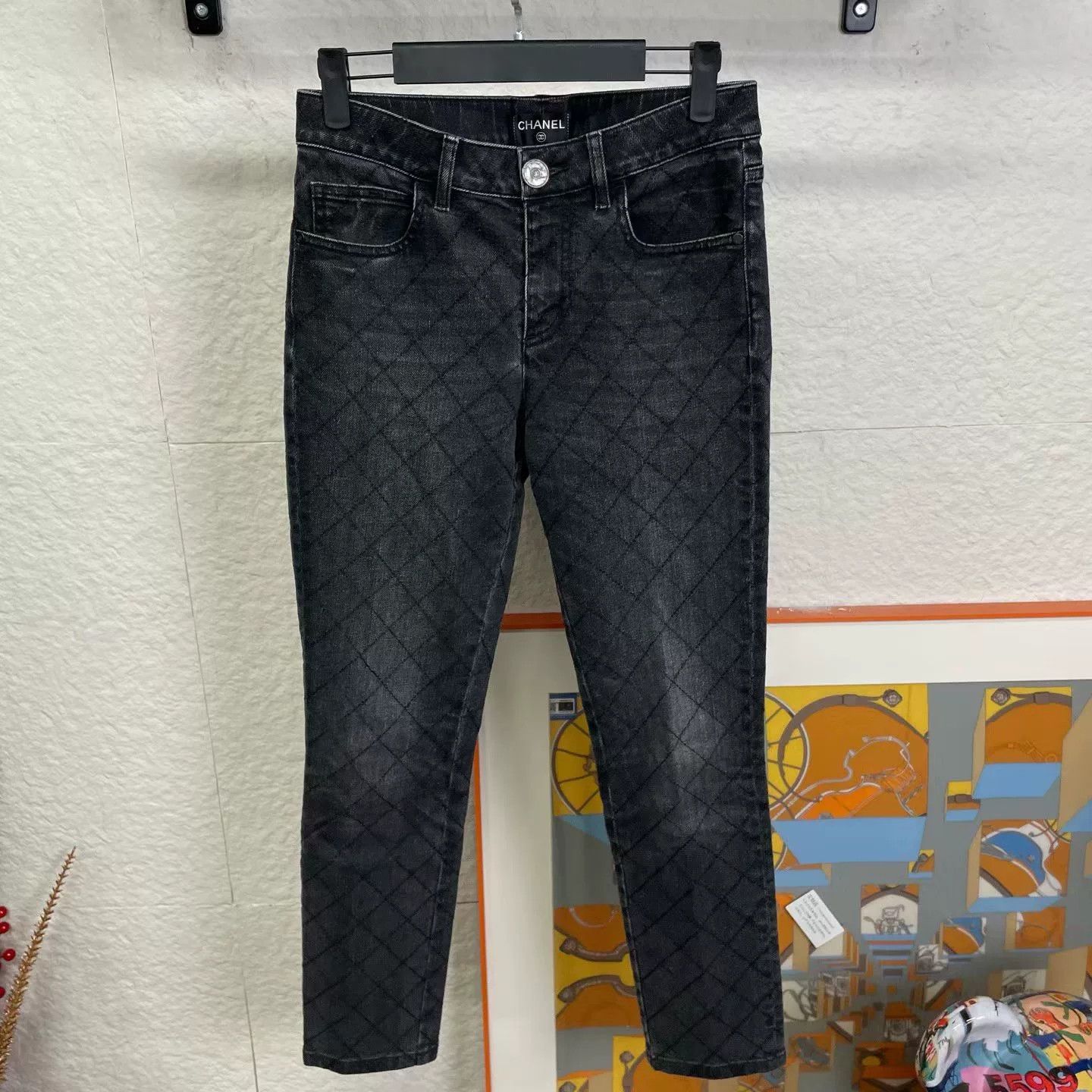 Chanel Chanel Quilted Burnout Jeans Size 36" / US 14 / IT 50 - 1 Thumbnail