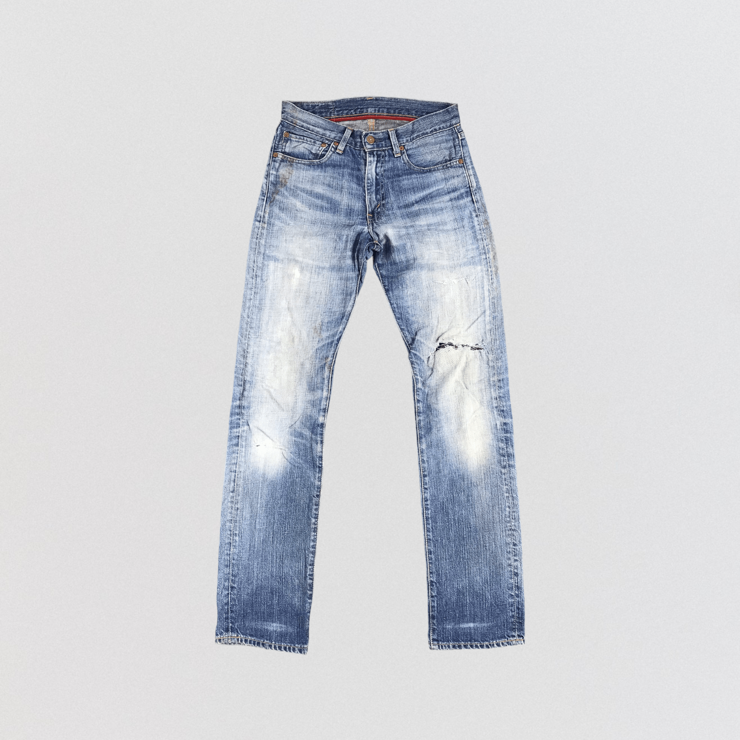Levi's × Vintage Vintage Distress Levis 505 Red Loop Jeans-JM1432 Size US 30 / EU 46 - 1 Thumbnail