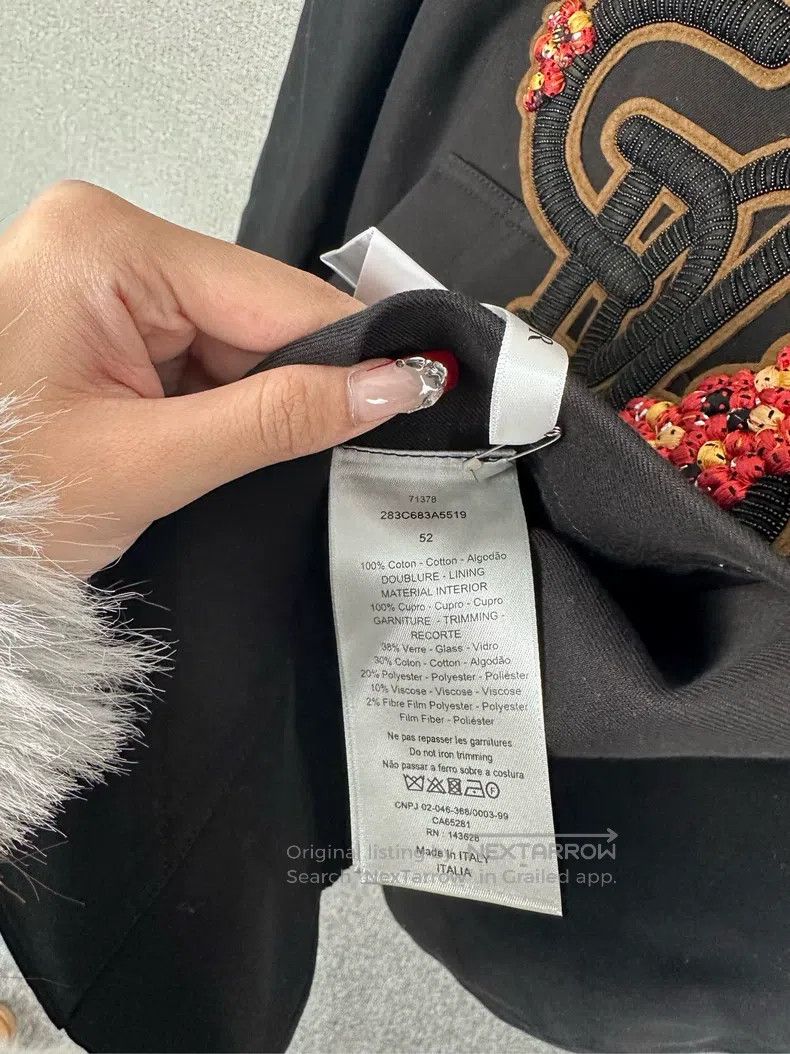 Dior Dior Black mid-collar embroidered sweatshirt Size US L / EU 52-54 / 3 - 4 Thumbnail