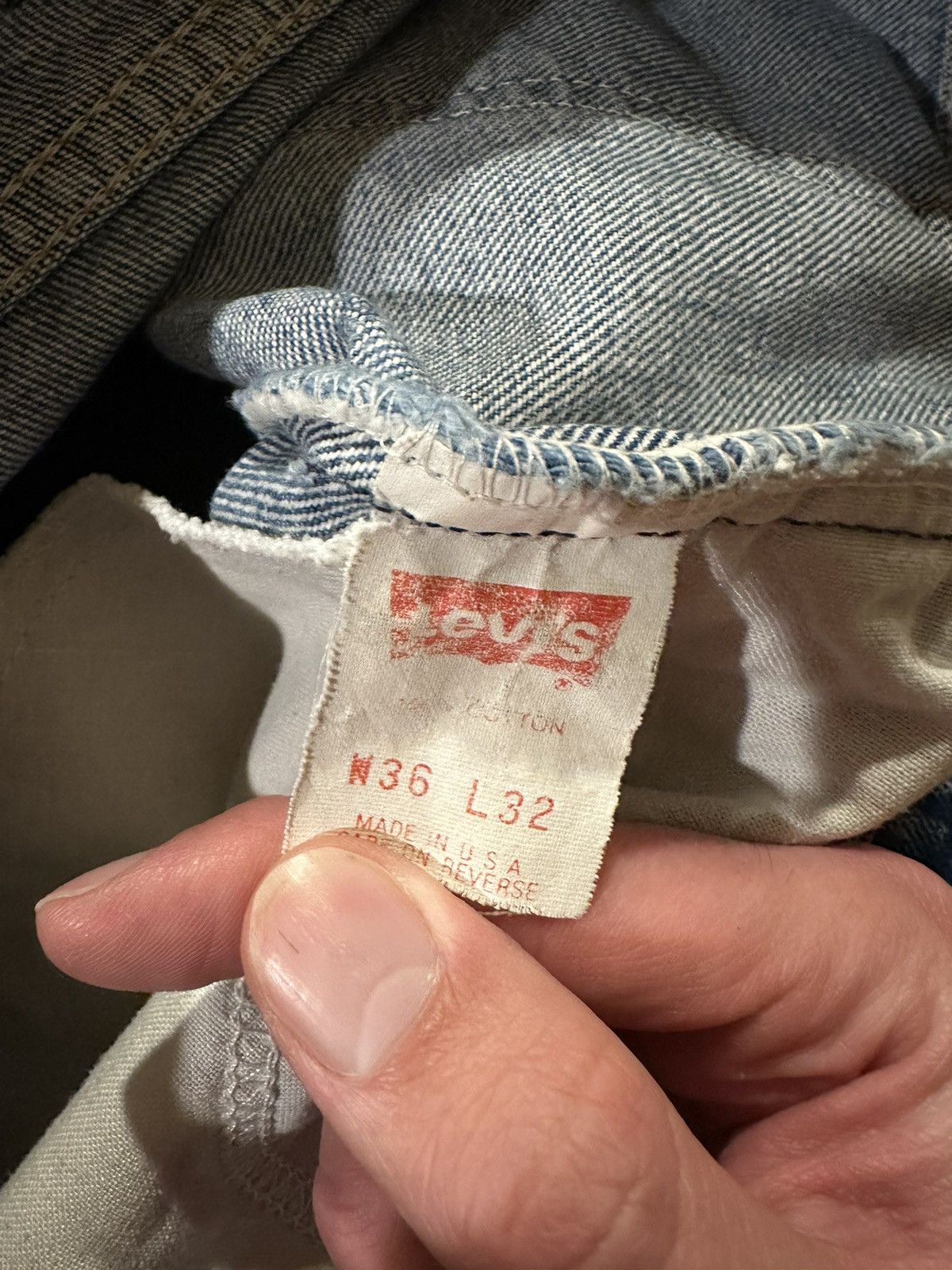 Levi's Vintage Levi’s 505 Orange Tab Blue Wash Denim Jeans Size US 36 / EU 52 - 11 Thumbnail