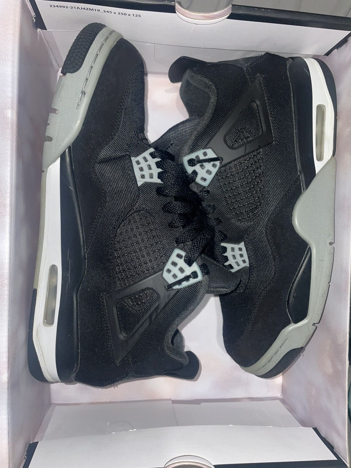 Jordan Brand Jordan 4 black canvas size 10.5 Size US 10.5 / EU 43-44 - 1 Thumbnail