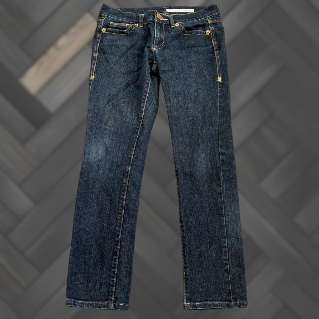 DKNY DKNY Jeans Womens 5 Juniors Straight Blue Denim Slim Leg Dark Wash Jeans Womens 5 Juniors Straight Blue Denim Dark Wash Size 27" / US 4 / IT 40 - 1 Thumbnail