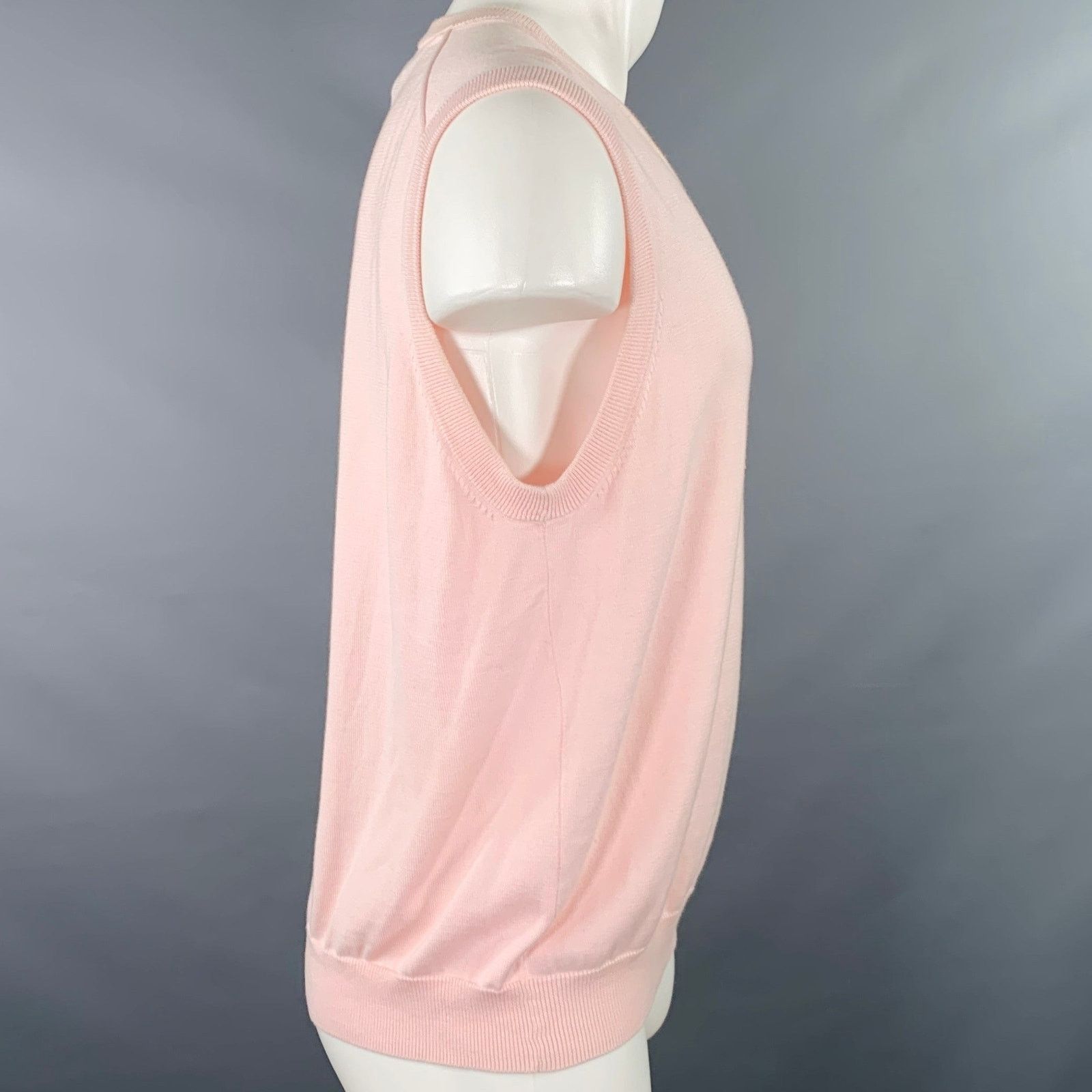 Brooks Brothers BROOKS BROTHERS Size M Pink Cotton V-Neck Sweater Vest Size US M / EU 48-50 / 2 - 2 Thumbnail