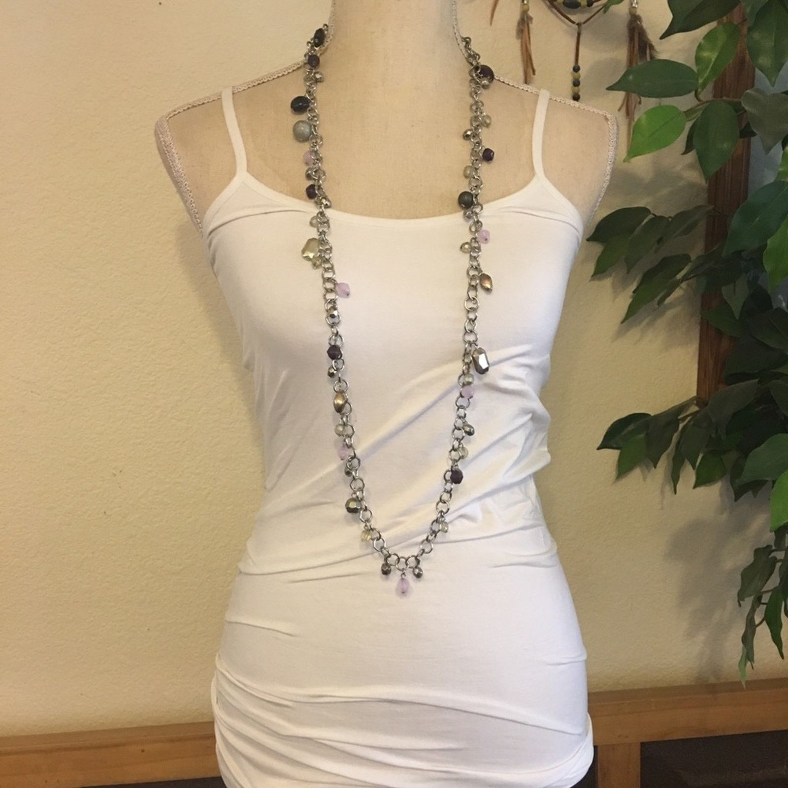 Vintage Vintage bead charm bauble chain long necklace Size ONE SIZE - 3 Thumbnail