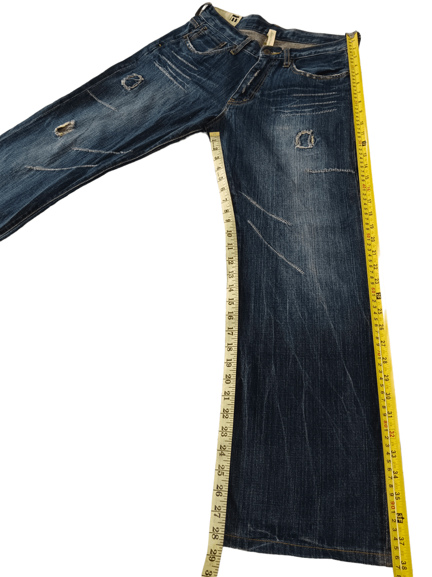 Japanese Brand 💥Modish Style💥 Clawmark Minimalist Flared Denim Size US 30 / EU 46 - 8 Thumbnail