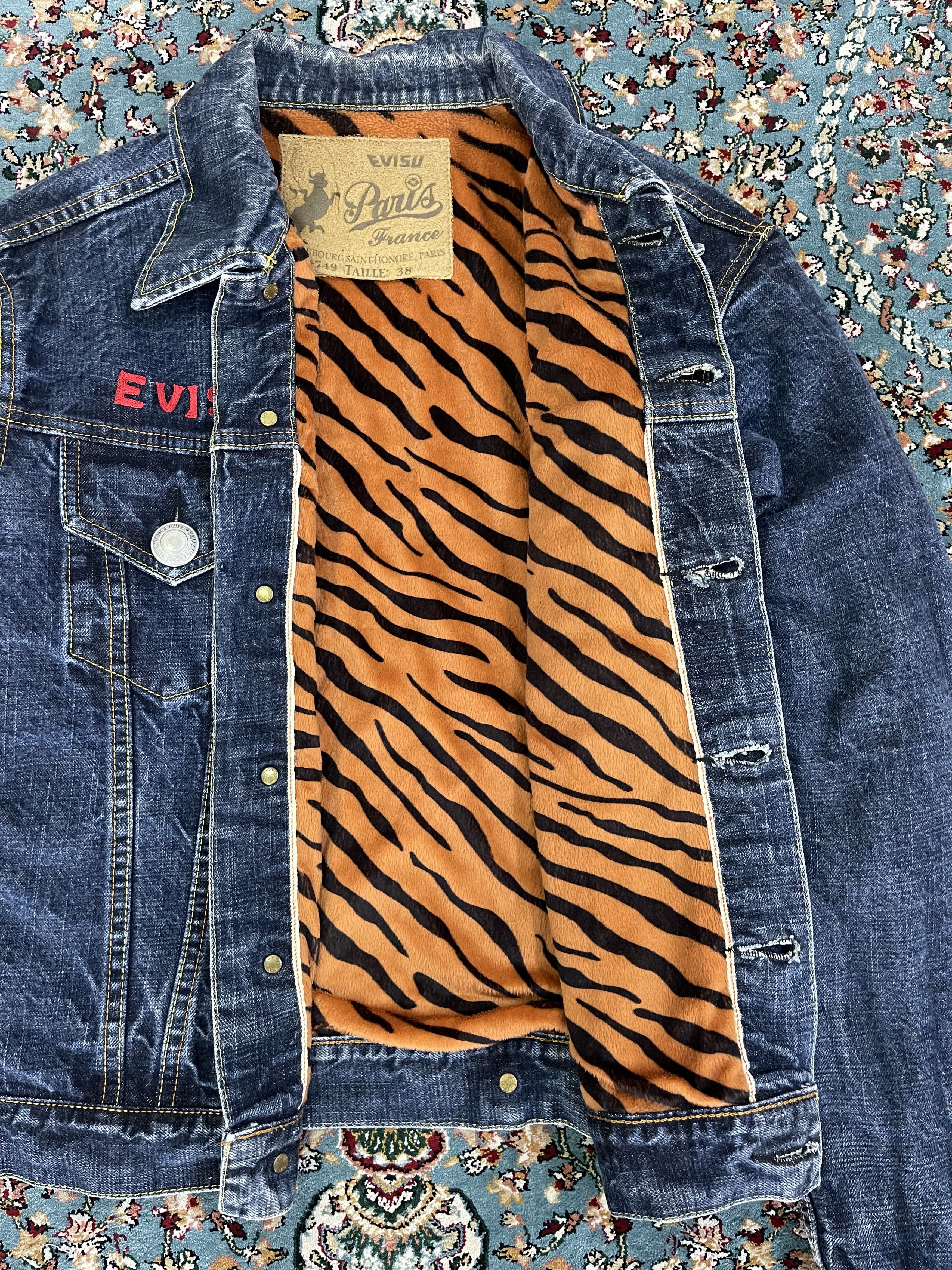 Beauty Beast × Evisu × Samurai Jeans Denim Jacket Evisu Paris Embroidery Wording Travis Scott Size US S / EU 44-46 / 1 - 7 Thumbnail