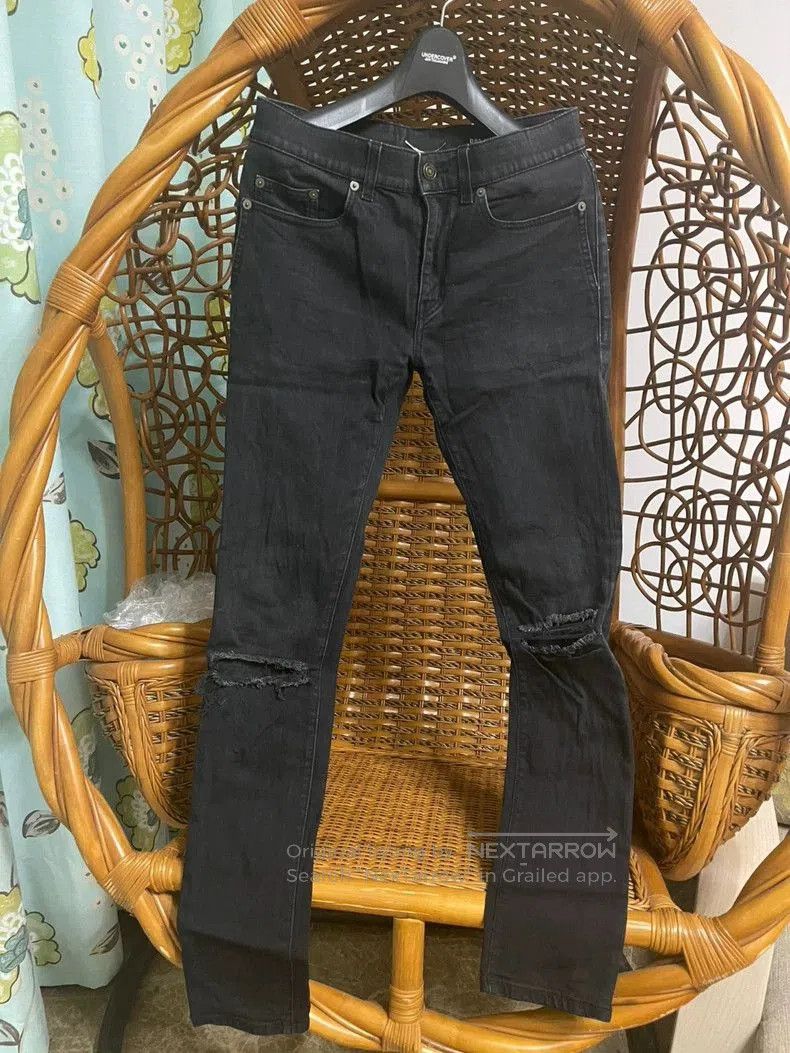 Saint Laurent Paris Saint Laurent Destroyed Skinny Jeans. Size US 29 - 1 Thumbnail