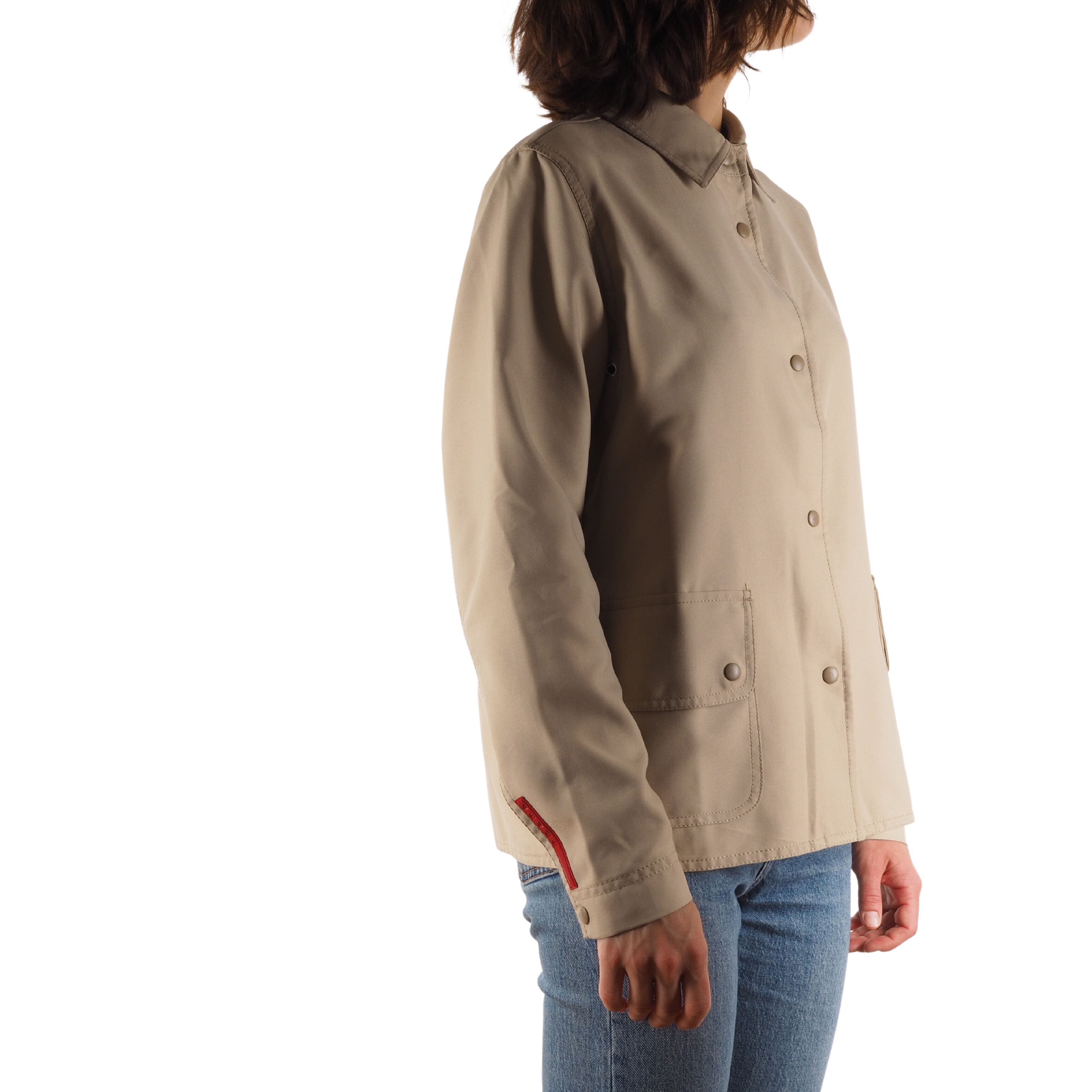 Prada Prada Vintage Beige Snap Button Lightweight Jacket Size M / US 6-8 / IT 42-44 - 1 Thumbnail