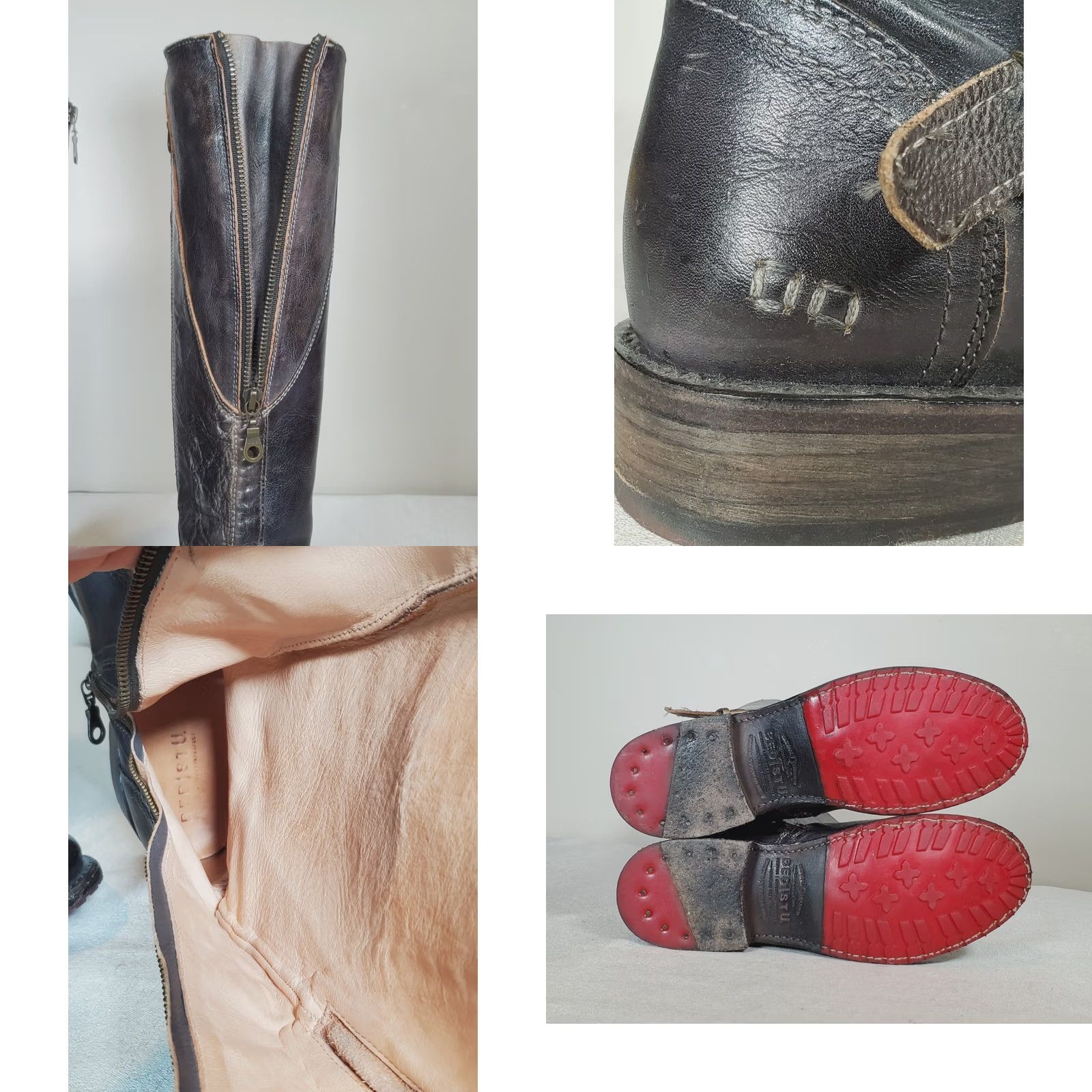 Bed Stu Bed Stu Glaye Tall Boots Black Rustic Extendable Calf Full Zip Women's US 8.5 Boots Size US 9 / IT 39 - 9 Thumbnail
