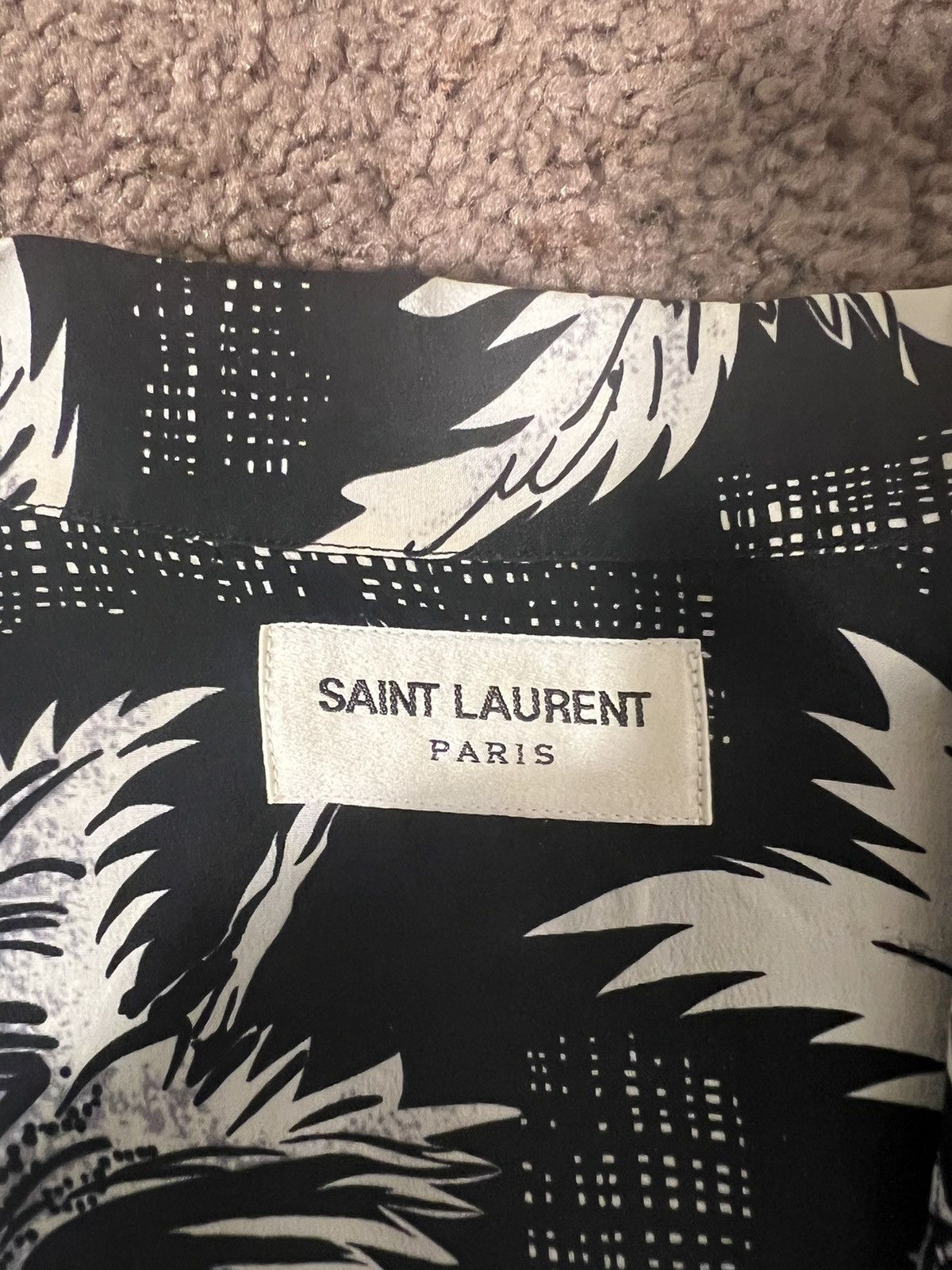 Saint Laurent Paris Saint Laurent Black Hawaiian Shirt SS14 Size US S / EU 44-46 / 1 - 3 Thumbnail