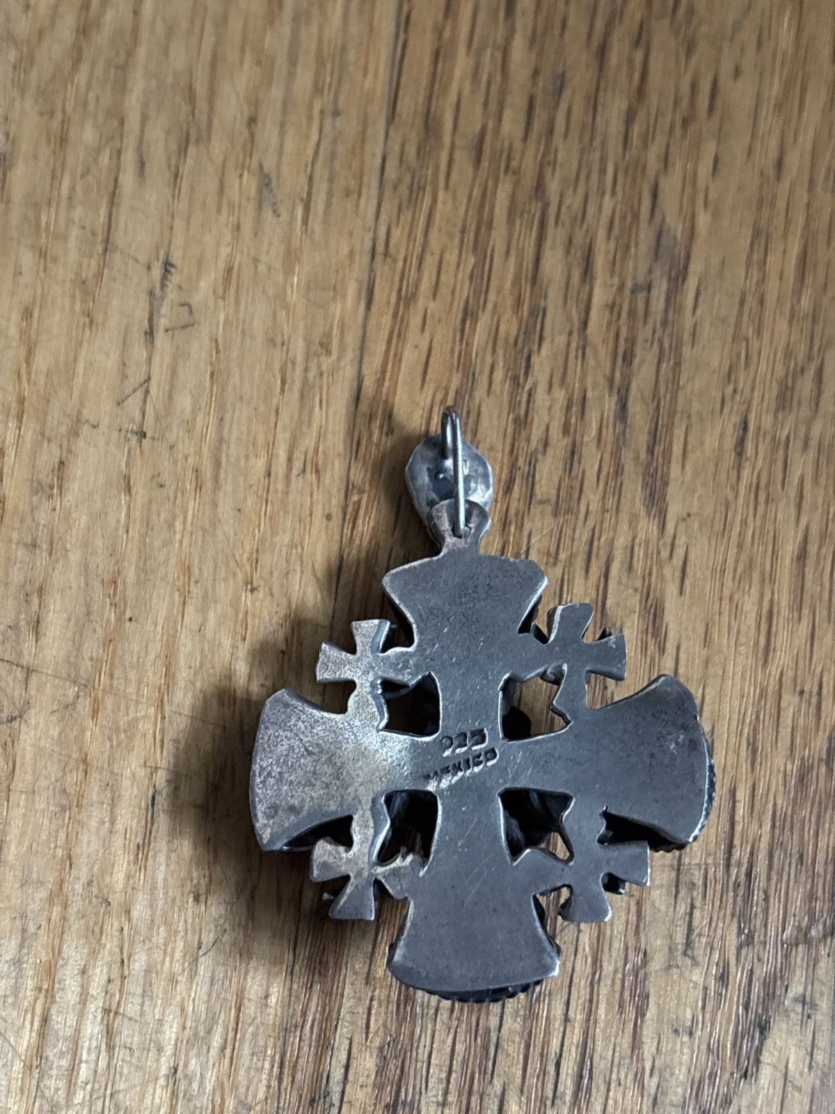 Vintage mexico silver cross pendant 925