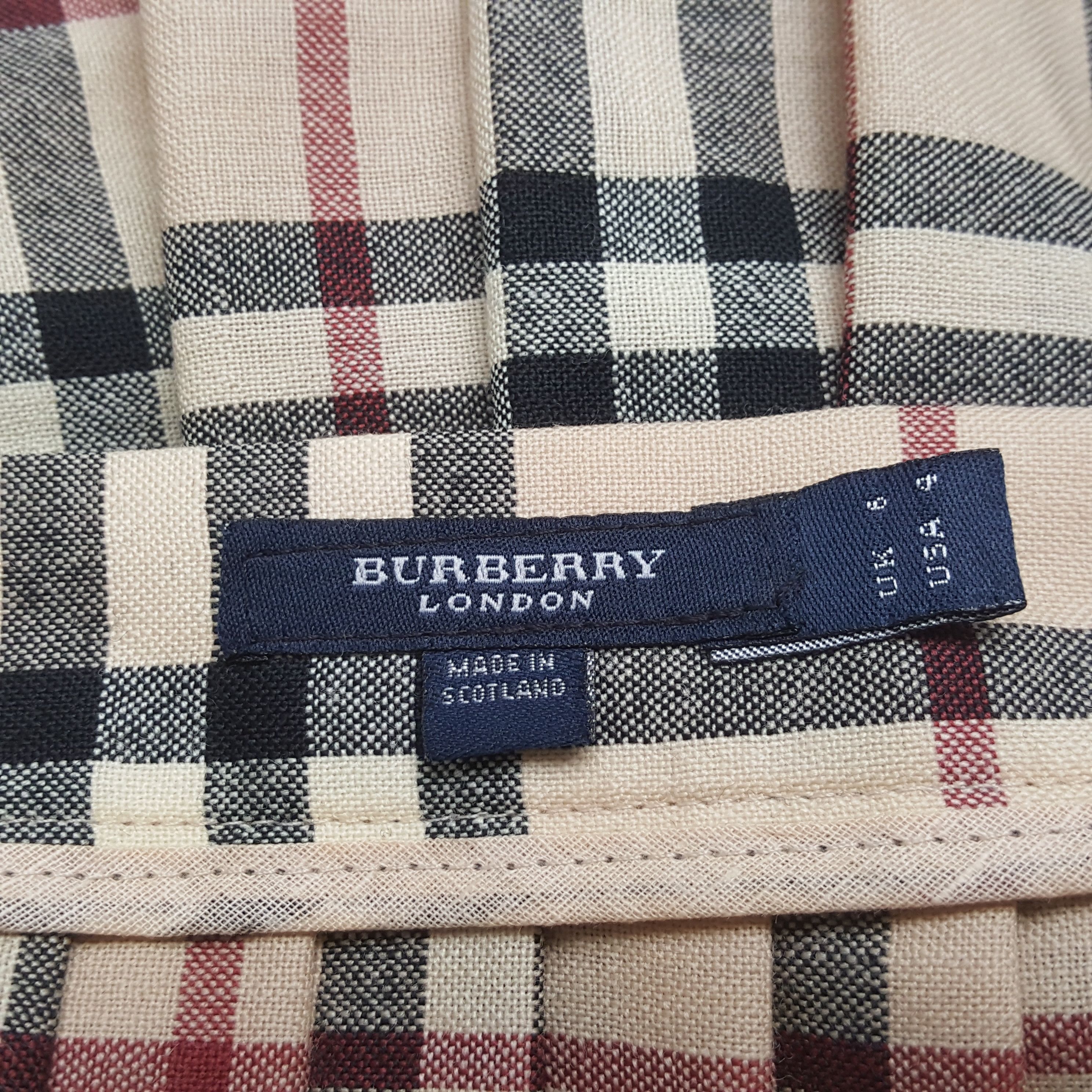 Burberry × Vintage BURBERRY LONDON Luxury Brand Nova Check Design Skirt Size 22" - 8 Thumbnail