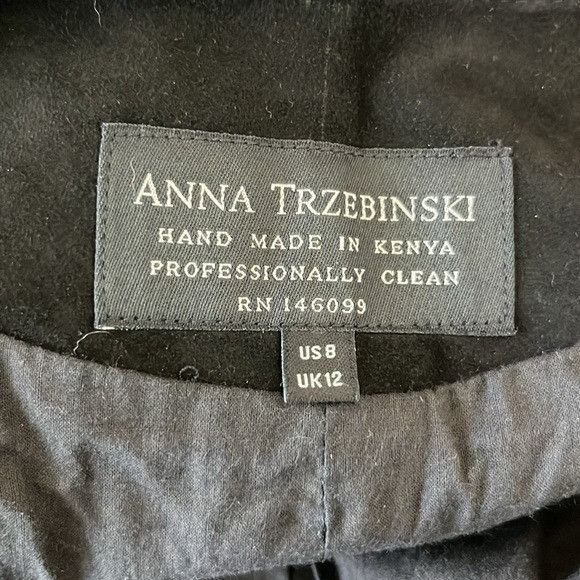 Designer × Handmade × Vintage Anna Trzebinski Navajo Sueded Beaded Fringe Leather Black Du Size M / US 6-8 / IT 42-44 - 13 Thumbnail