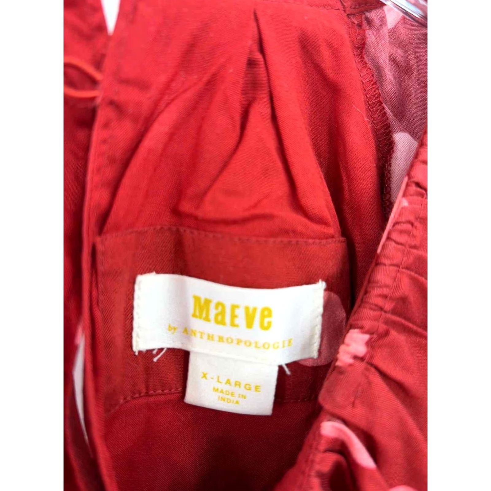 Vintage Maeve Red Blouse XL Regular Womens Size XL / US 12-14 / IT 48-50 - 6 Thumbnail