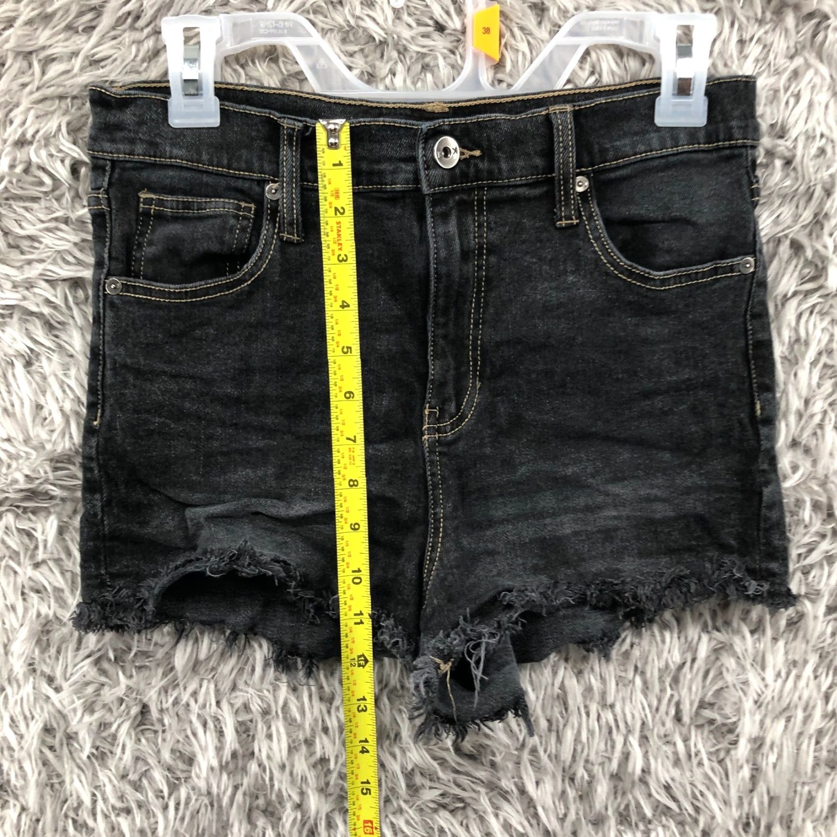 Vintage Kendal Kylie Drifter High Rise Shorts Womens Size 30 Dark Wash Black Denim Jean Size 30" / US 8 / IT 44 - 3 Thumbnail
