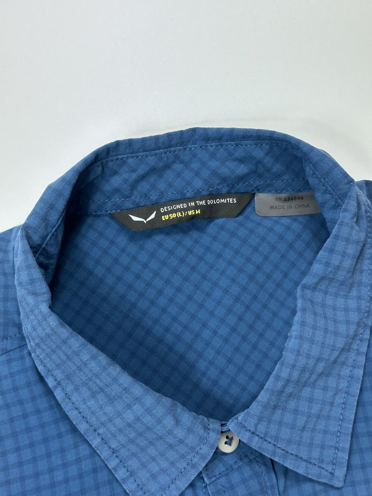 SALEWA Salewa Flannel Shirt Men's Logo Blue Size US M / EU 48-50 / 2 - 8 Thumbnail