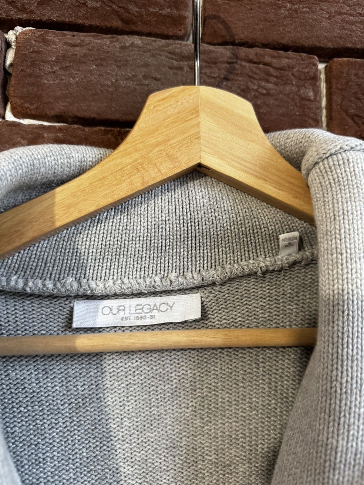 Our Legacy Rare Our Legacy Grey Heavy Knit 50 L Luxury Designer Size US L / EU 52-54 / 3 - 8 Thumbnail