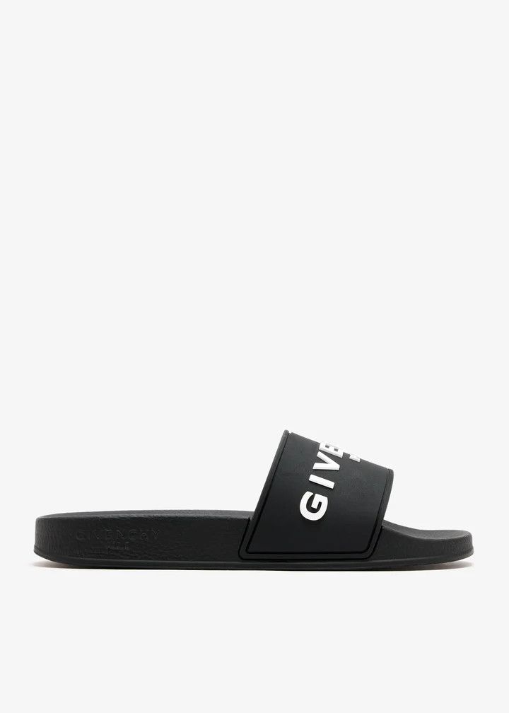 Givenchy o1w1db10326 Slide Flat Sandals in Black Size US 10 / IT 40 - 1 Thumbnail