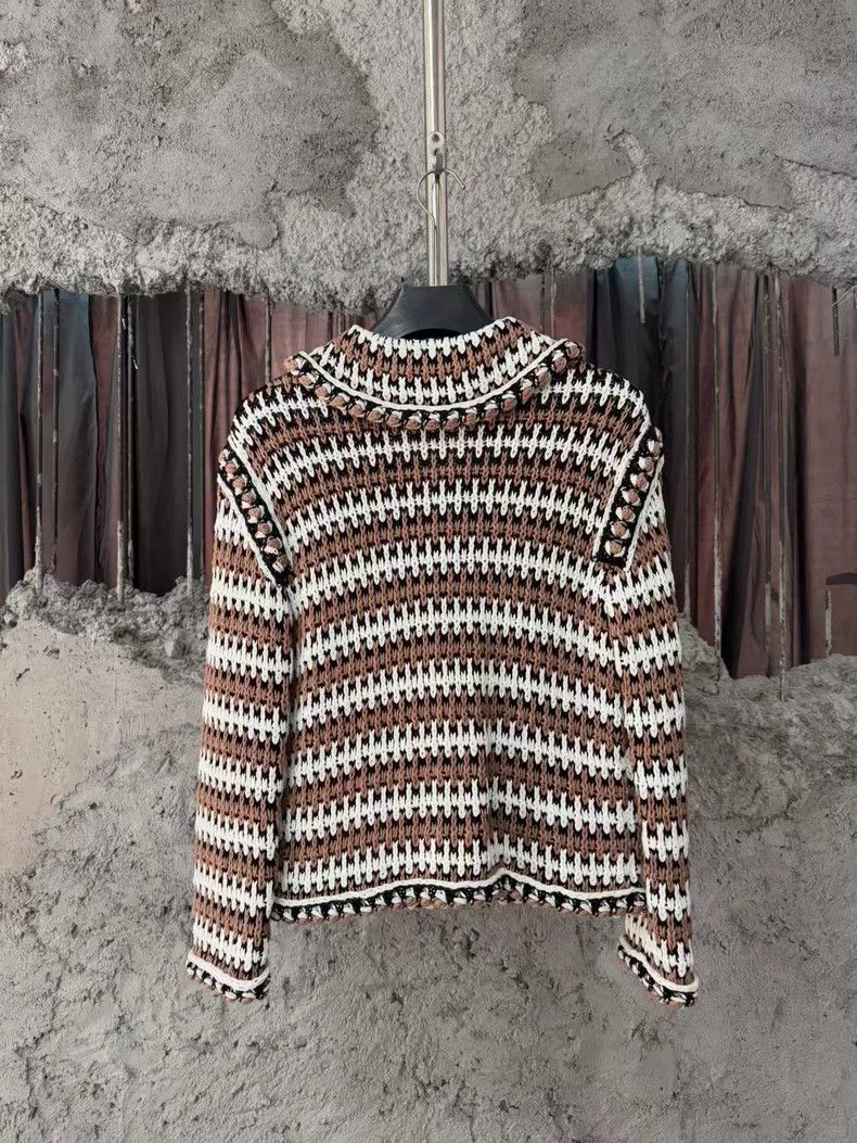 Chanel Chanel White Zongzi Color Block Vertical Pattern Woven Coa Size XS / US 0-2 / IT 36-38 - 2 Thumbnail
