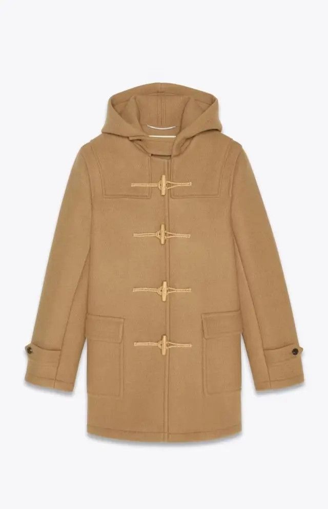 Saint Laurent Paris o1bcso1str1124 Duffle Coat In Wool in Beige Size M / US 6-8 / IT 42-44 - 1 Thumbnail